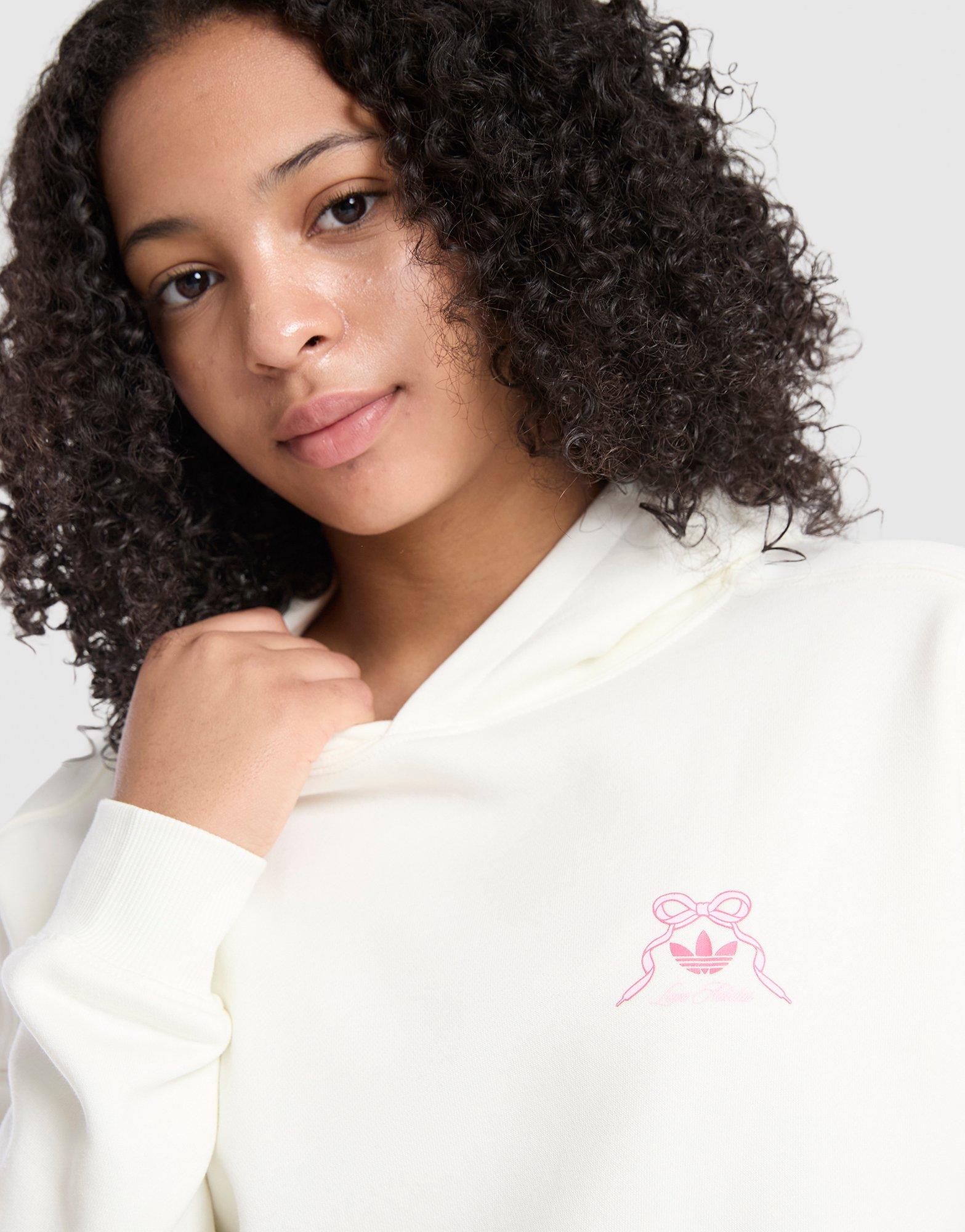 adidas Originals Girls' Graphic Bow Hoodie Junior