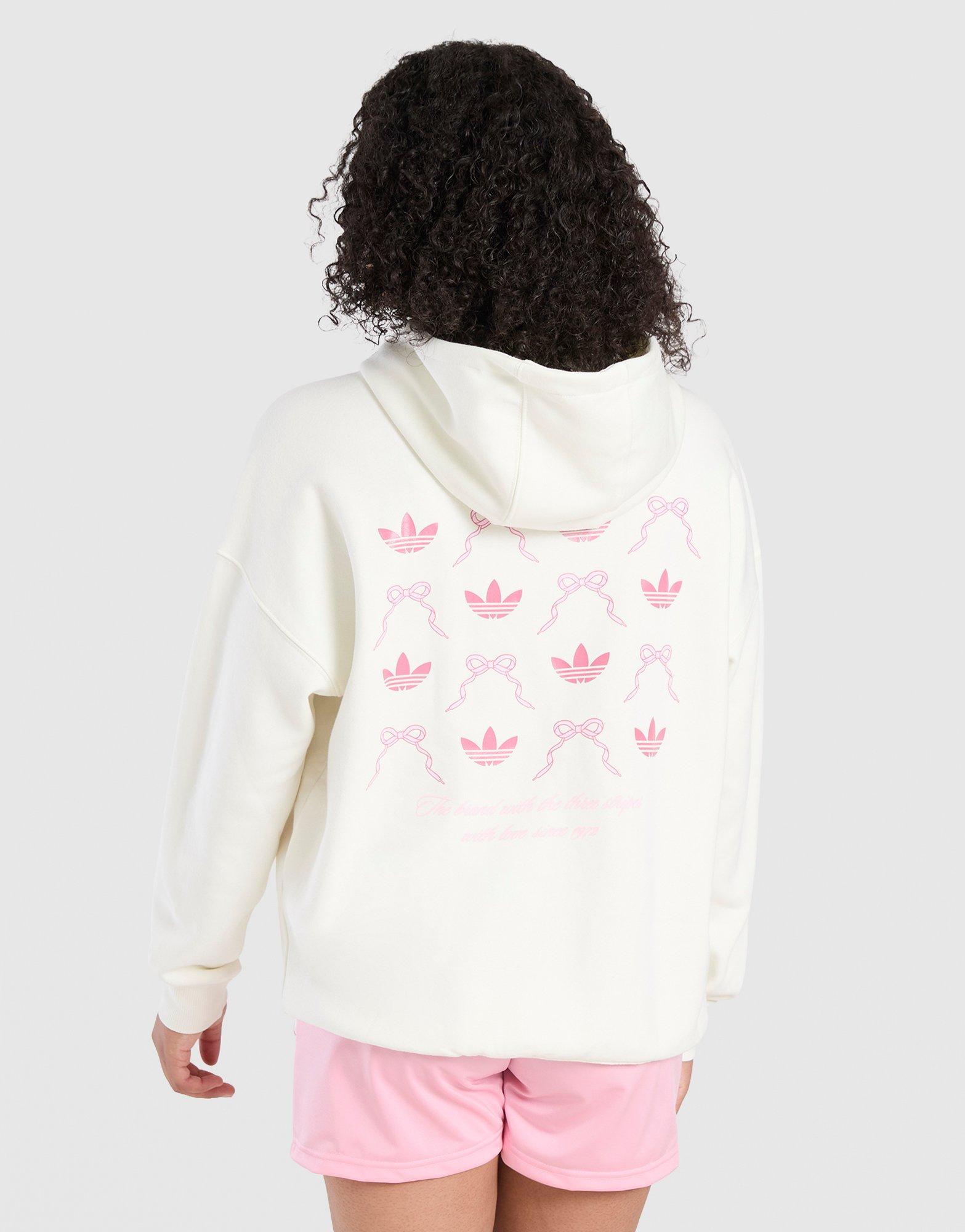 adidas Originals Girls' Graphic Bow Hoodie Junior