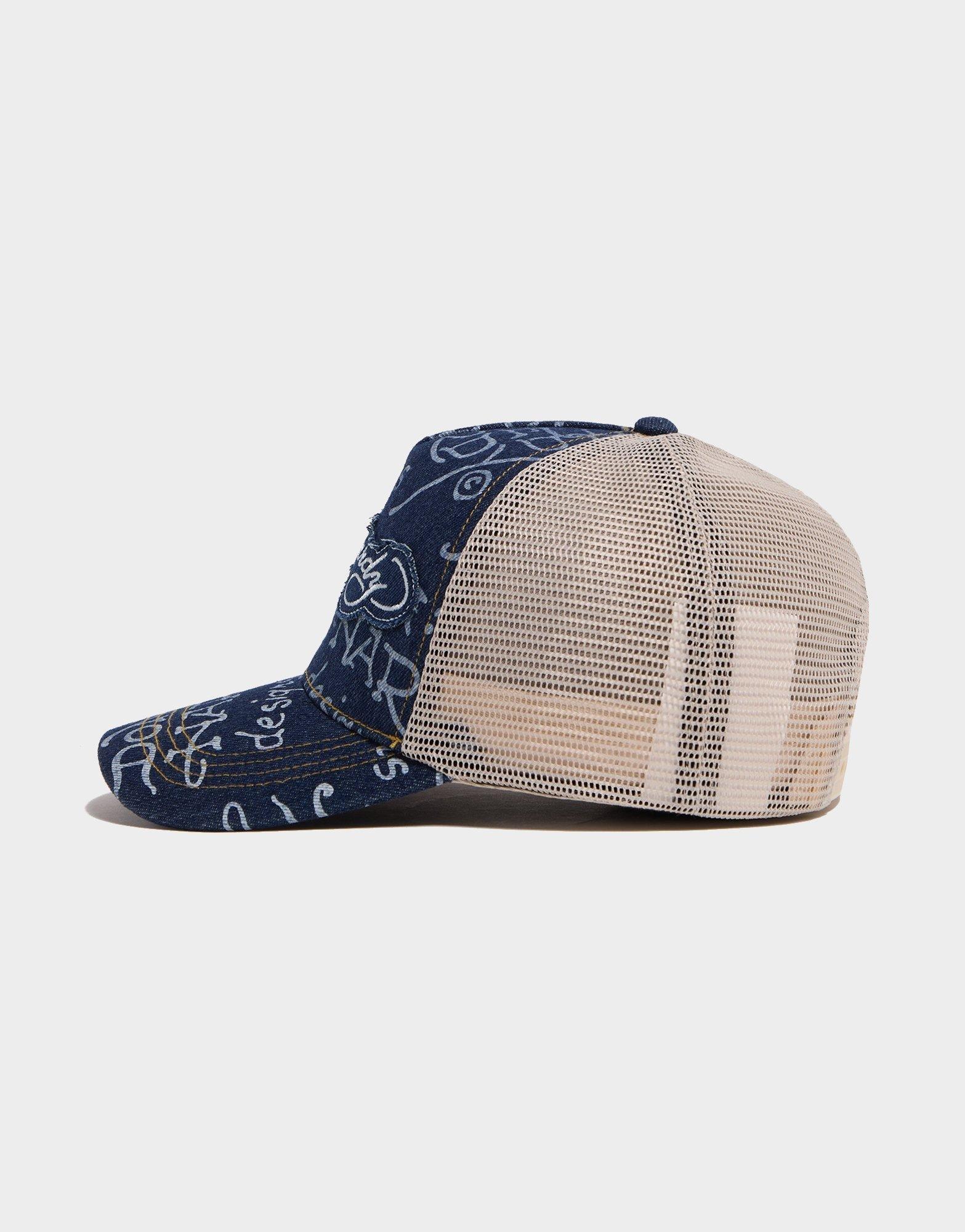 Ed Hardy Logo Denim Trucker Cap