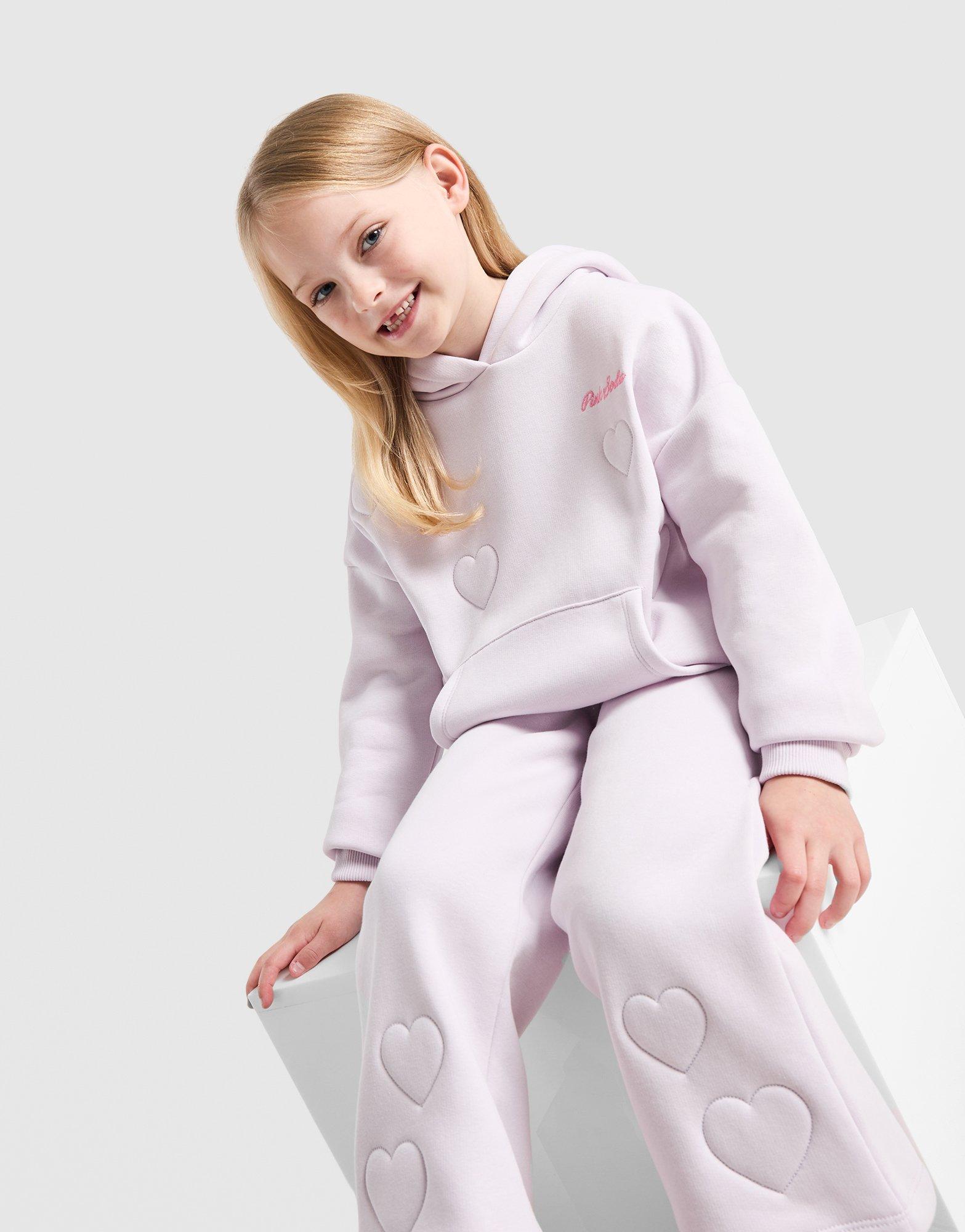 Pink Soda Sport Girls' Heart Stitch Hooded Tracksuit Children