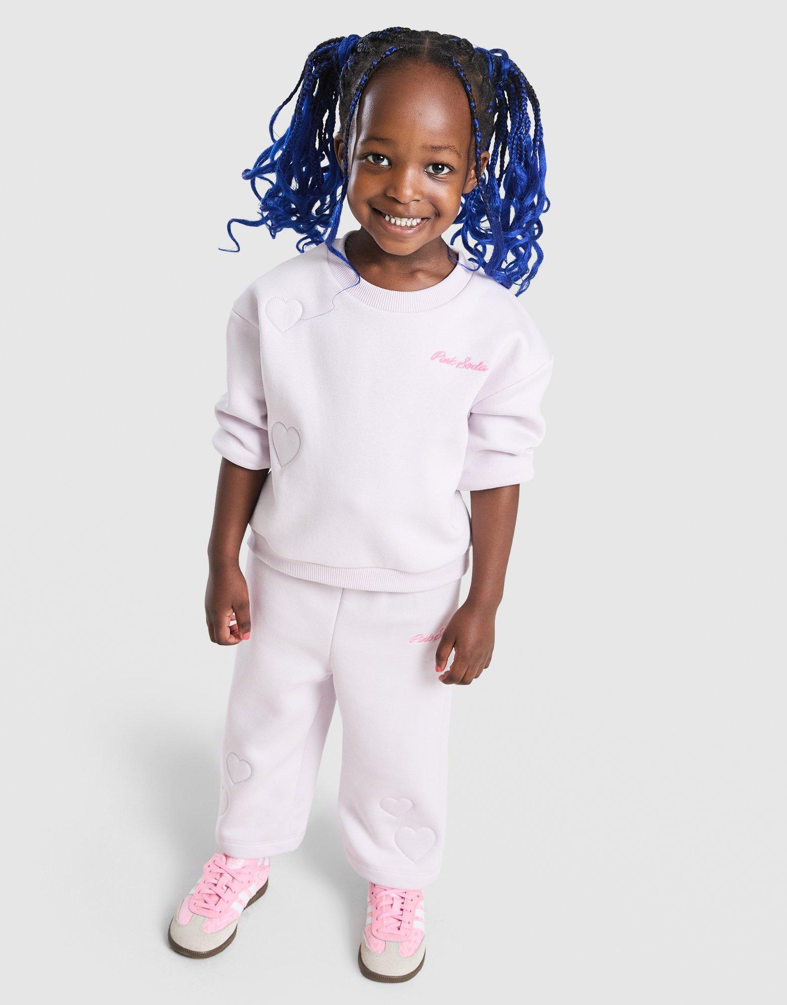 Pink Soda Sport Girls' Heart Stitch Crew Set Infant