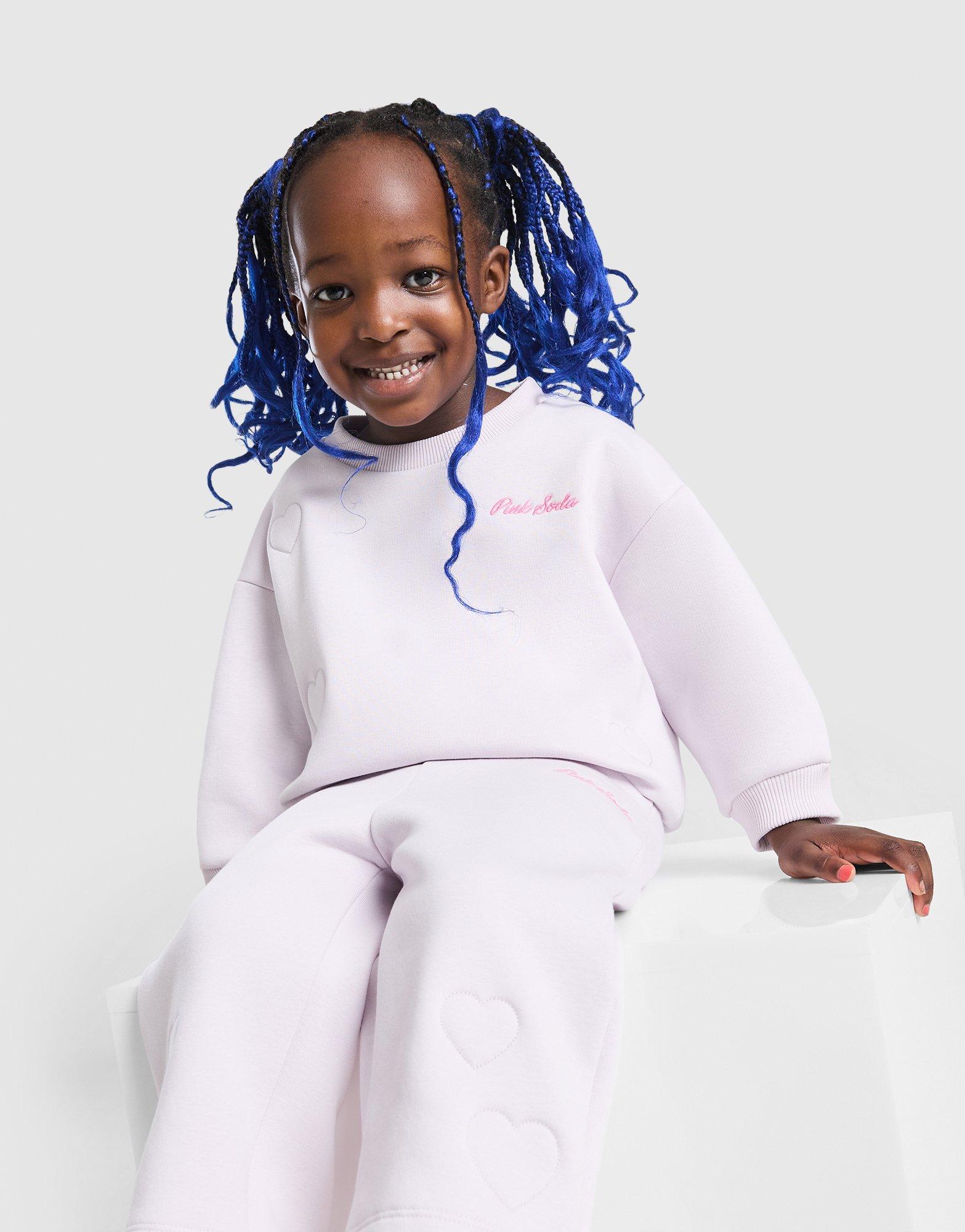 Pink Soda Sport Girls' Heart Stitch Crew Set Infant