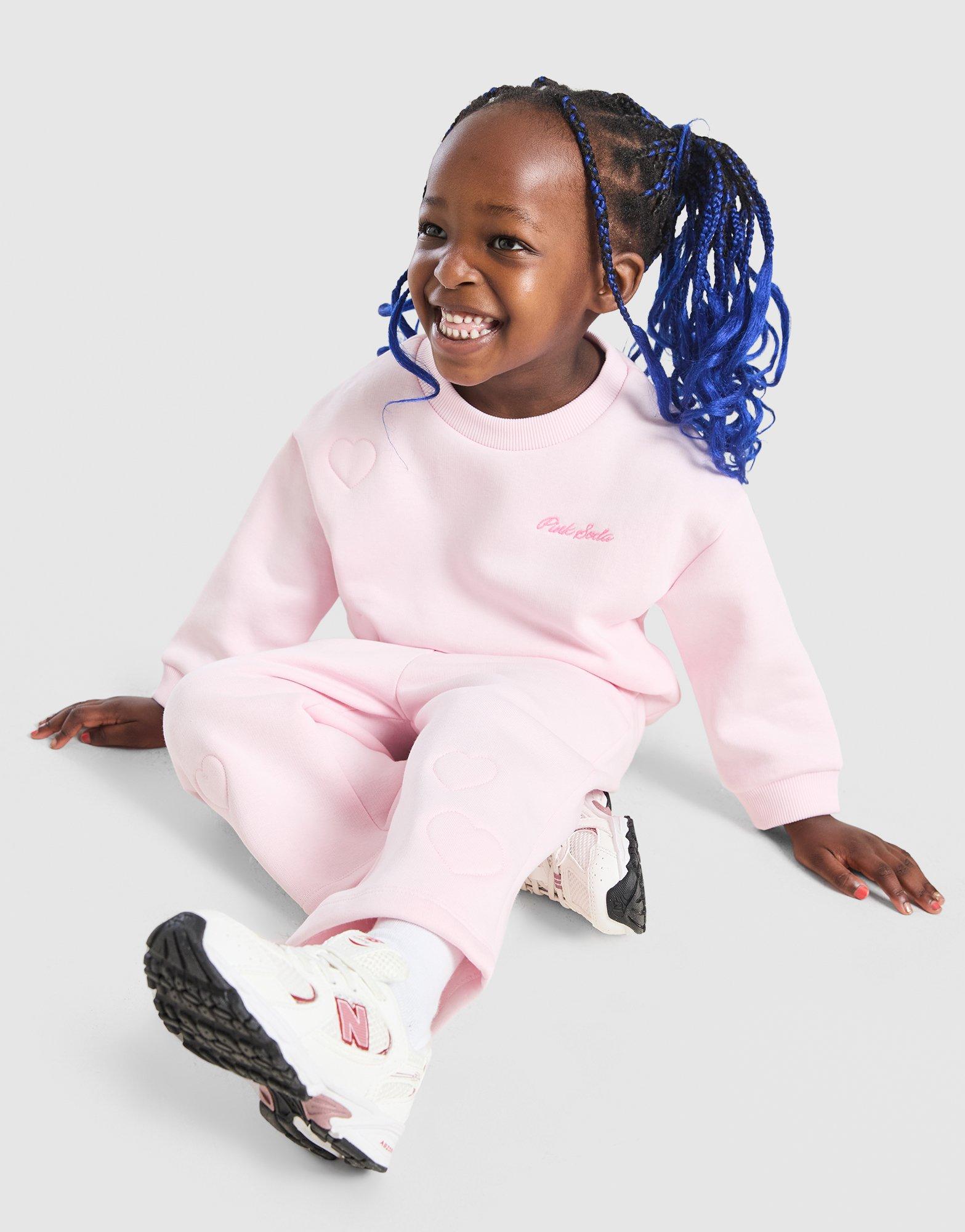 Pink Soda Sport Girls' Heart Stitch Crew Set Infant