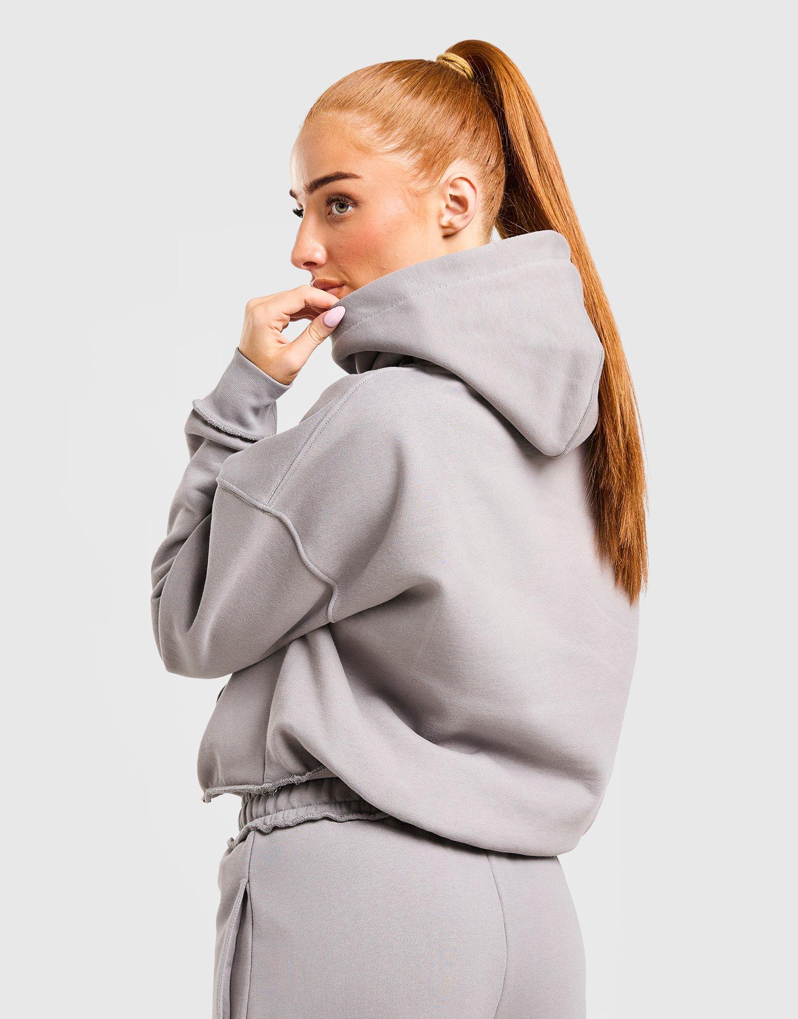 Unlike Humans Checkers Boxy Hoodie