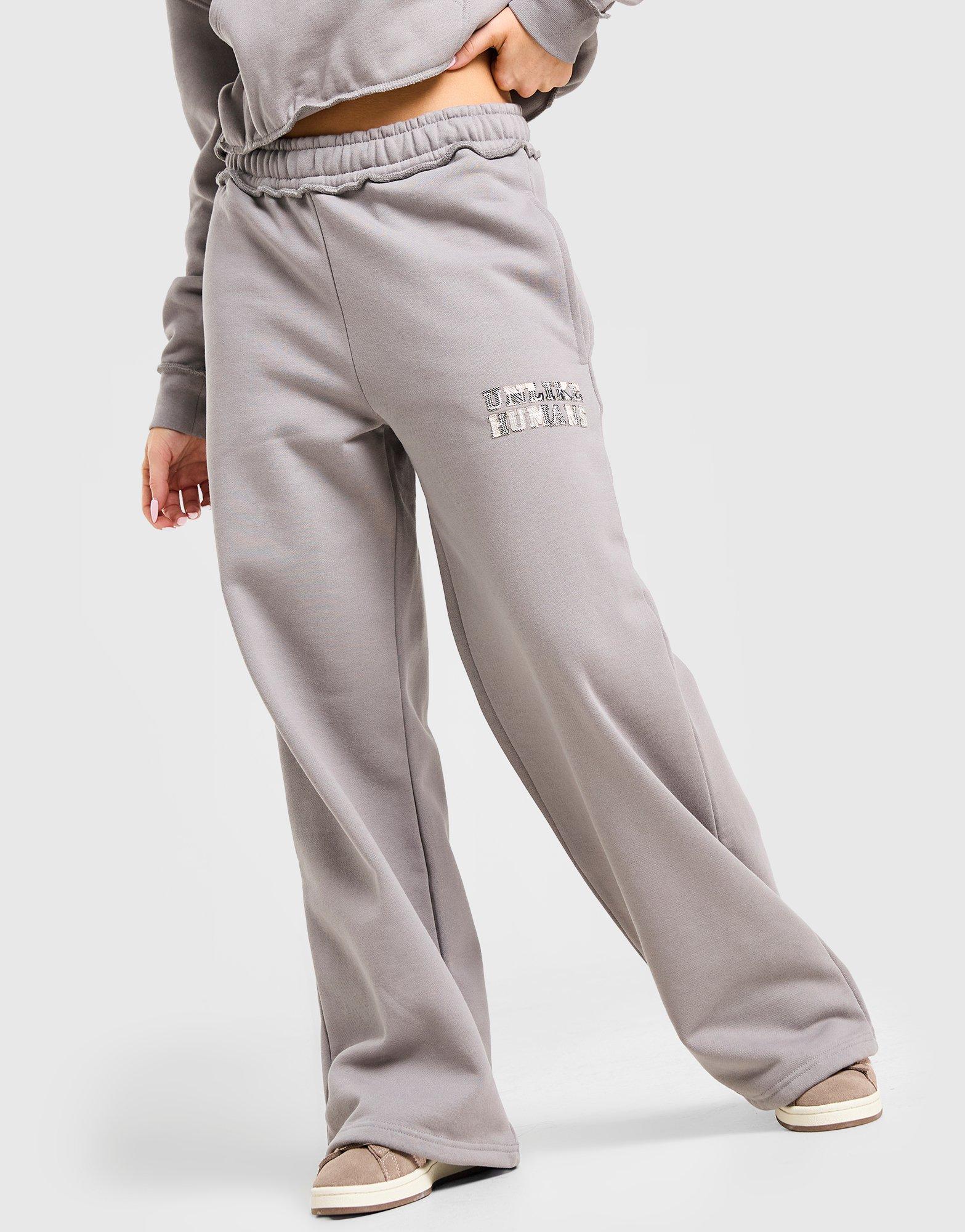 Unlike Humans Checkers Wide Leg Joggers