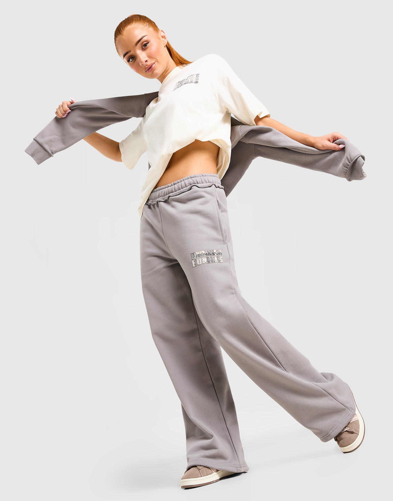 Unlike Humans Checkers Wide Leg Joggers