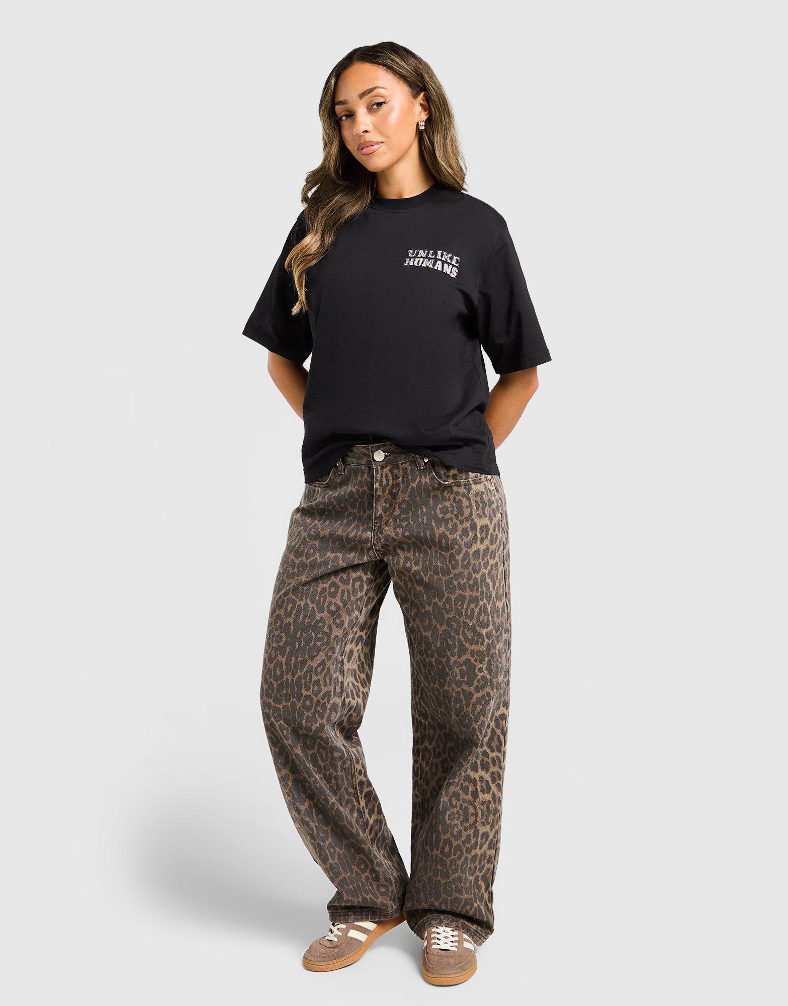 Unlike Humans Leopard Boxy T-Shirt — foto 3