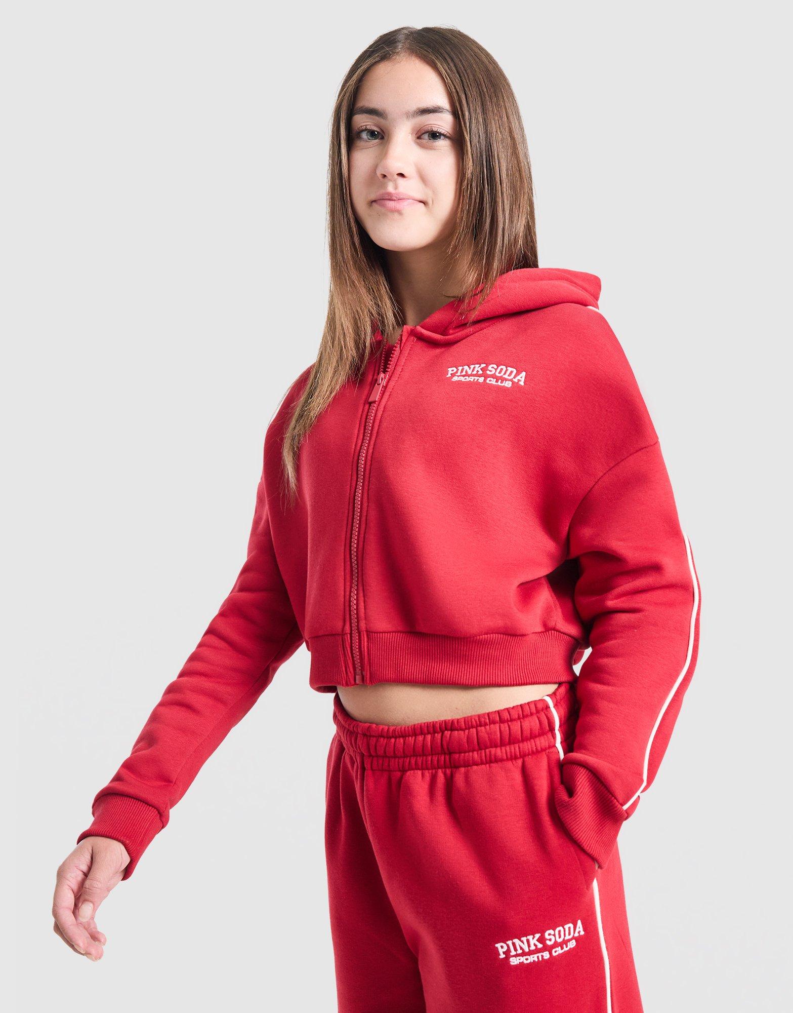 Pink Soda Sport Girls' Swirl Cropped Hoodie Kinder