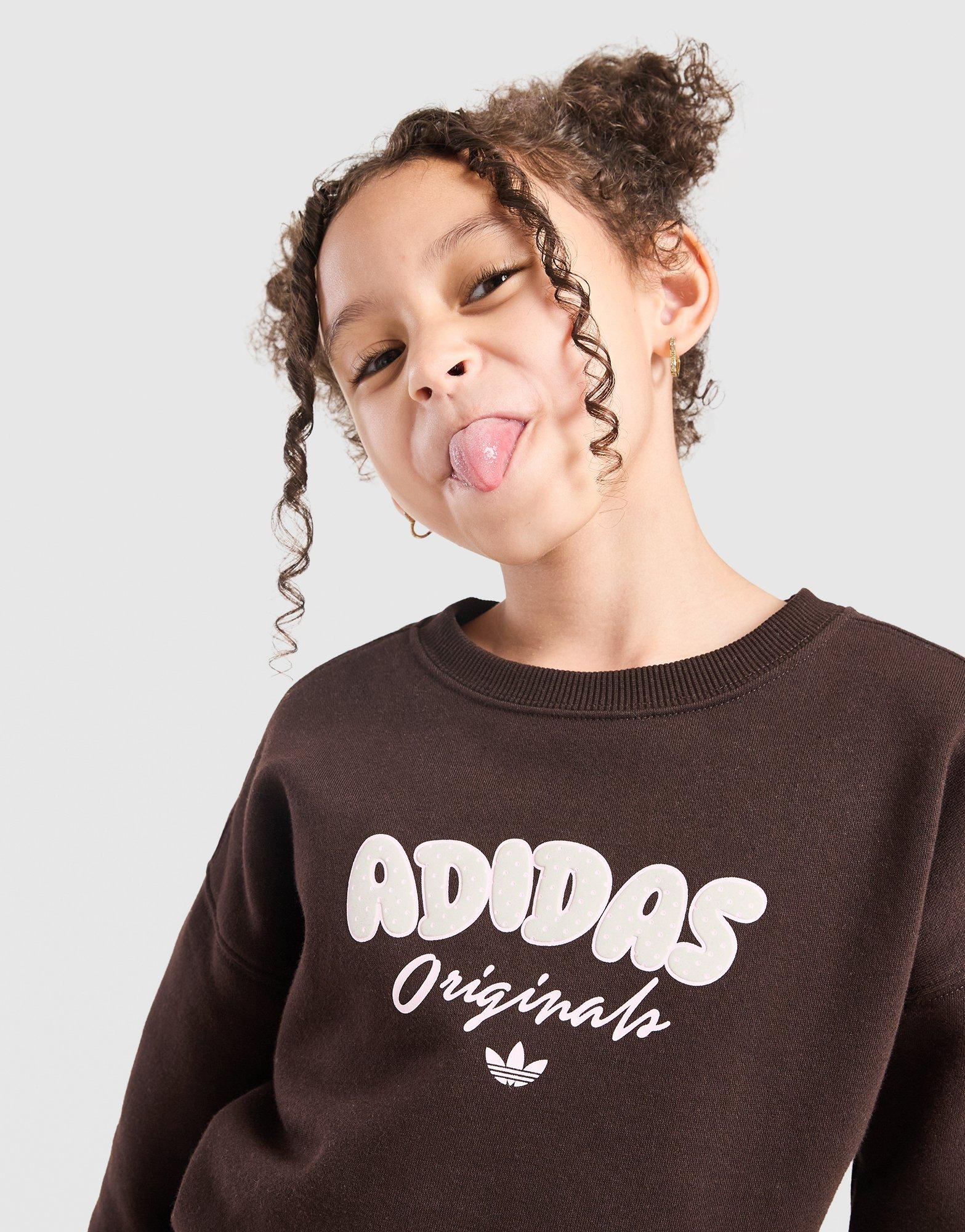 adidas Originals Girls' Polka Dot Crew Oberteil & Leggings Set Kleinkinder