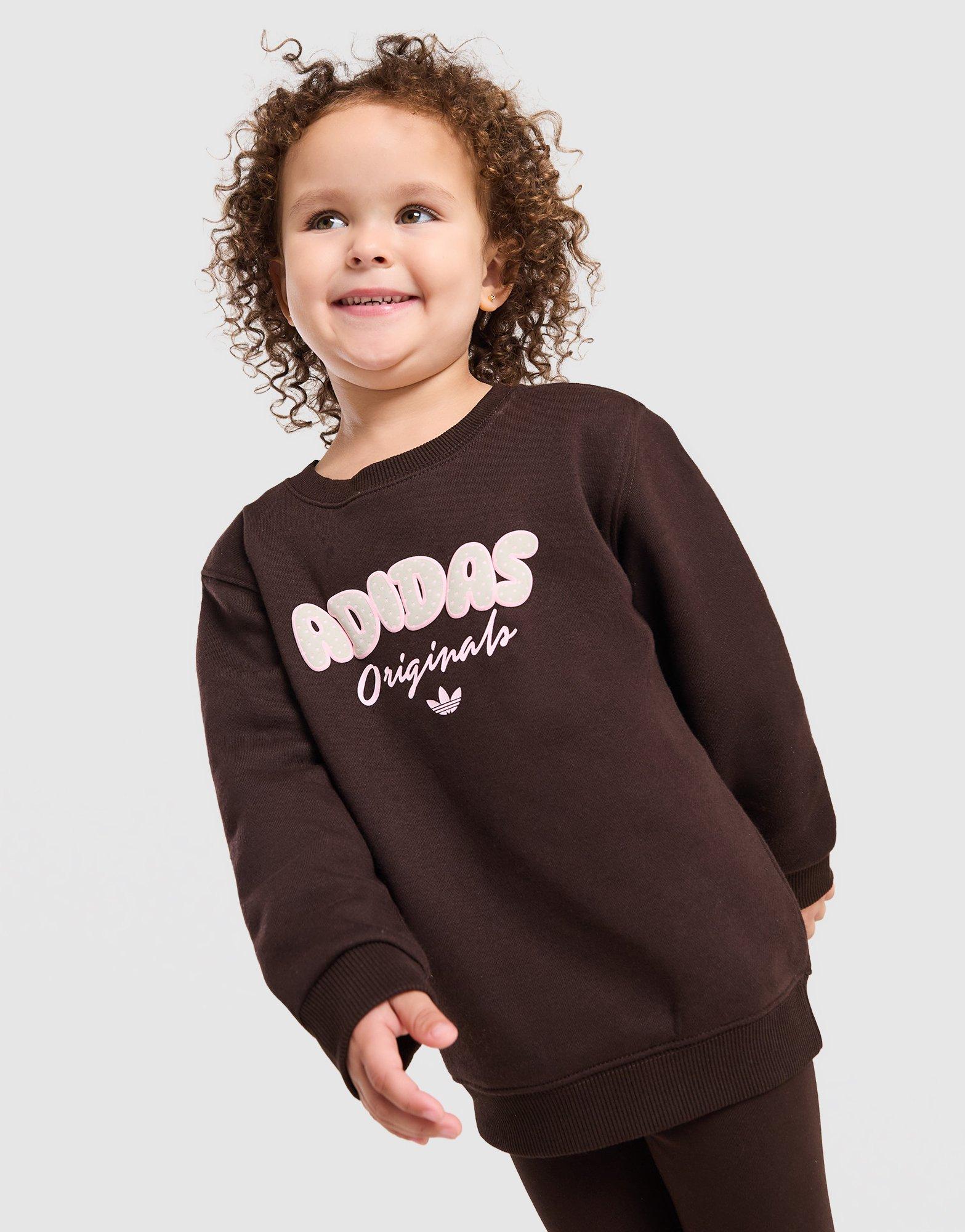 adidas Originals Girls' Polka Dot Crew Tracksuit Infant