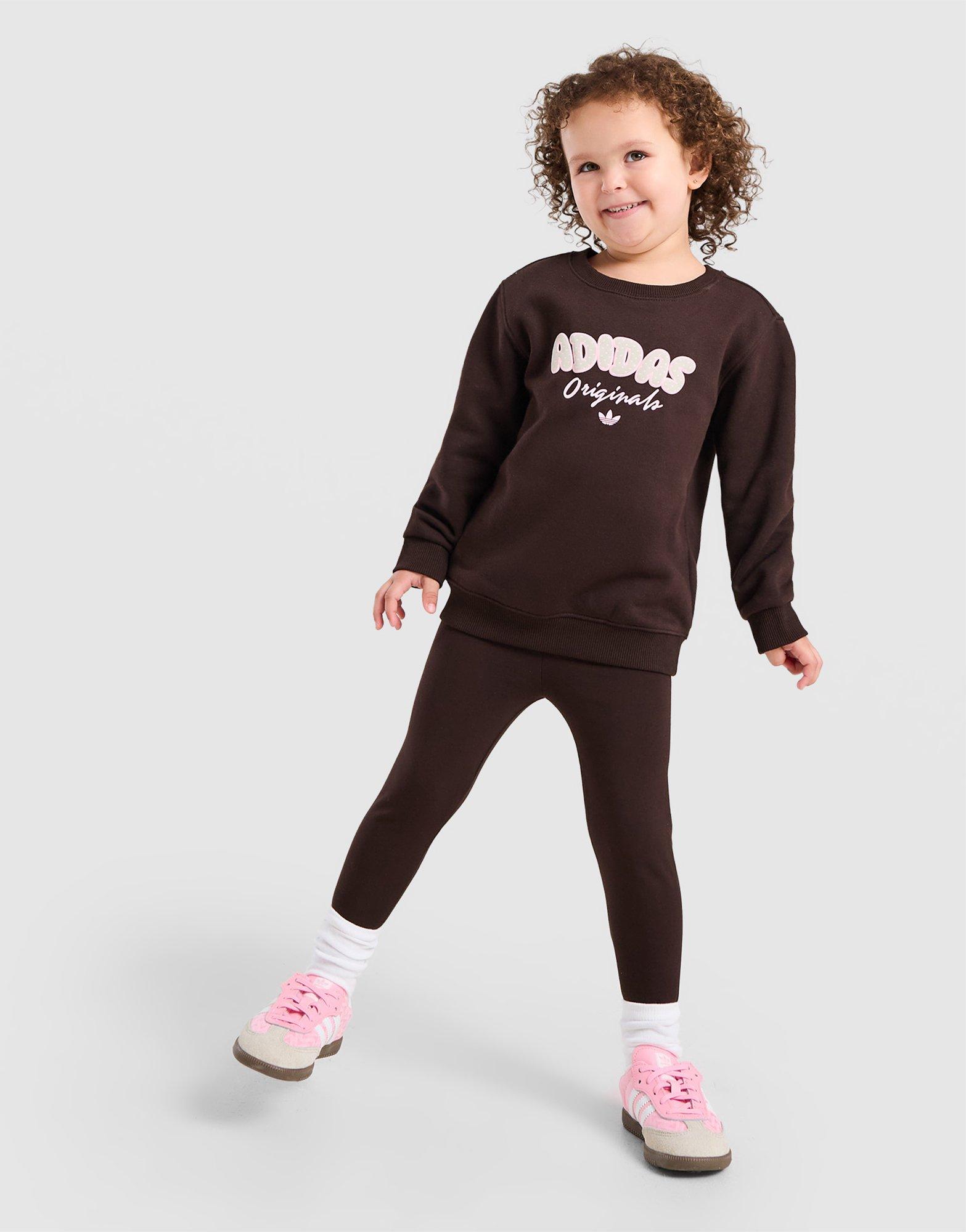 adidas Originals Girls' Polka Dot Crew Tracksuit Infant