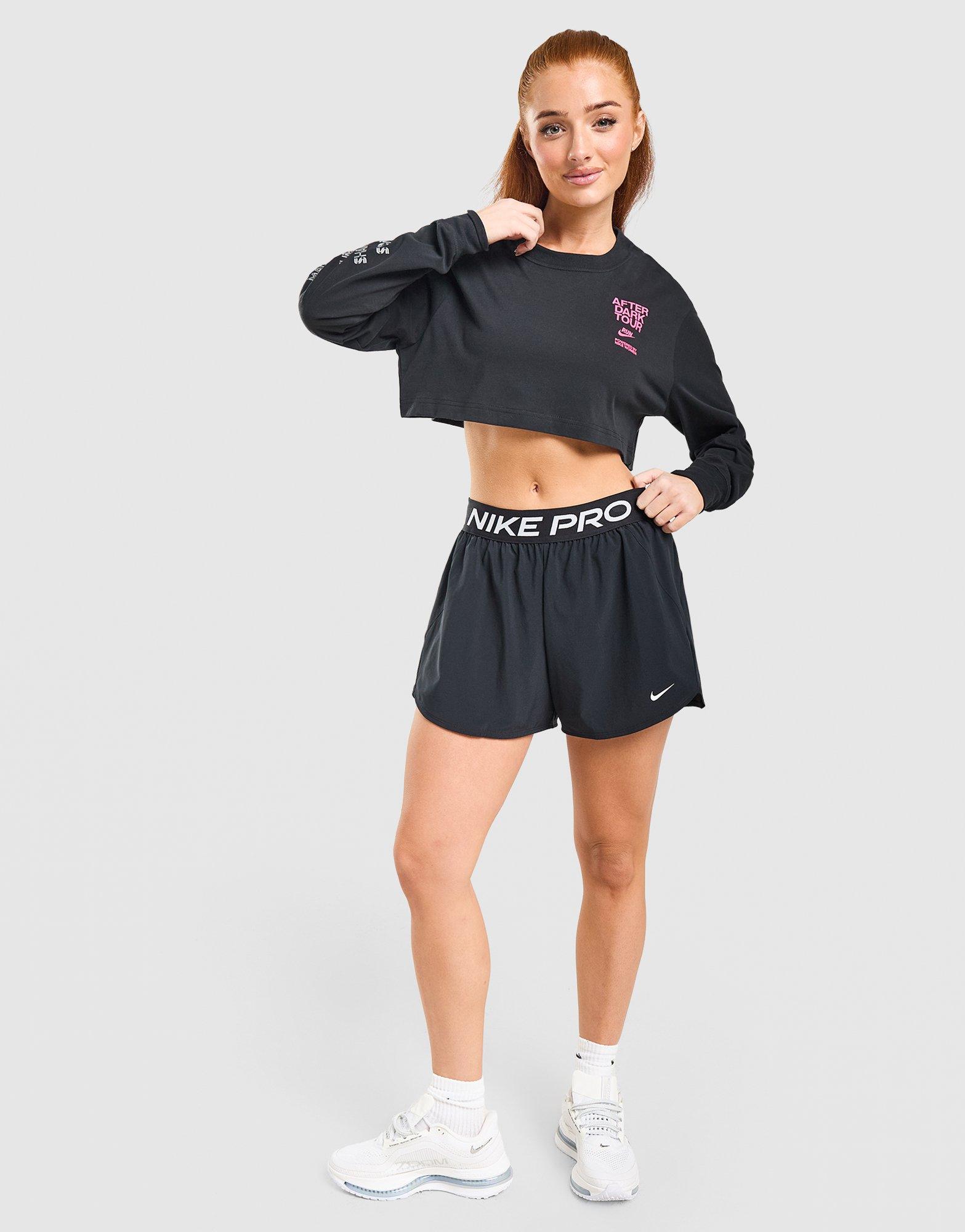 Nike After Dark Tour Long Sleeve Cropped T-Shirt