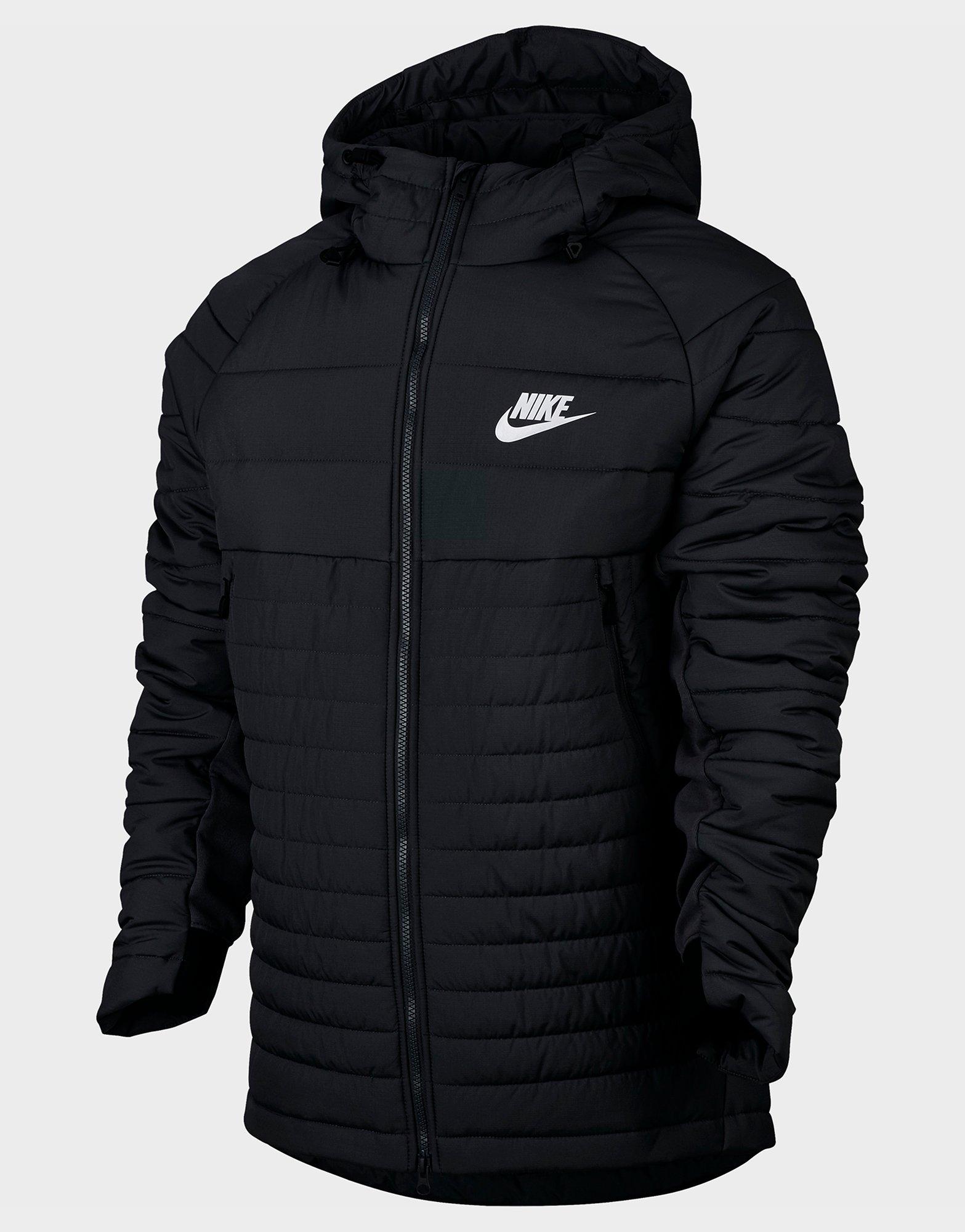 nike padded down hooded jacket