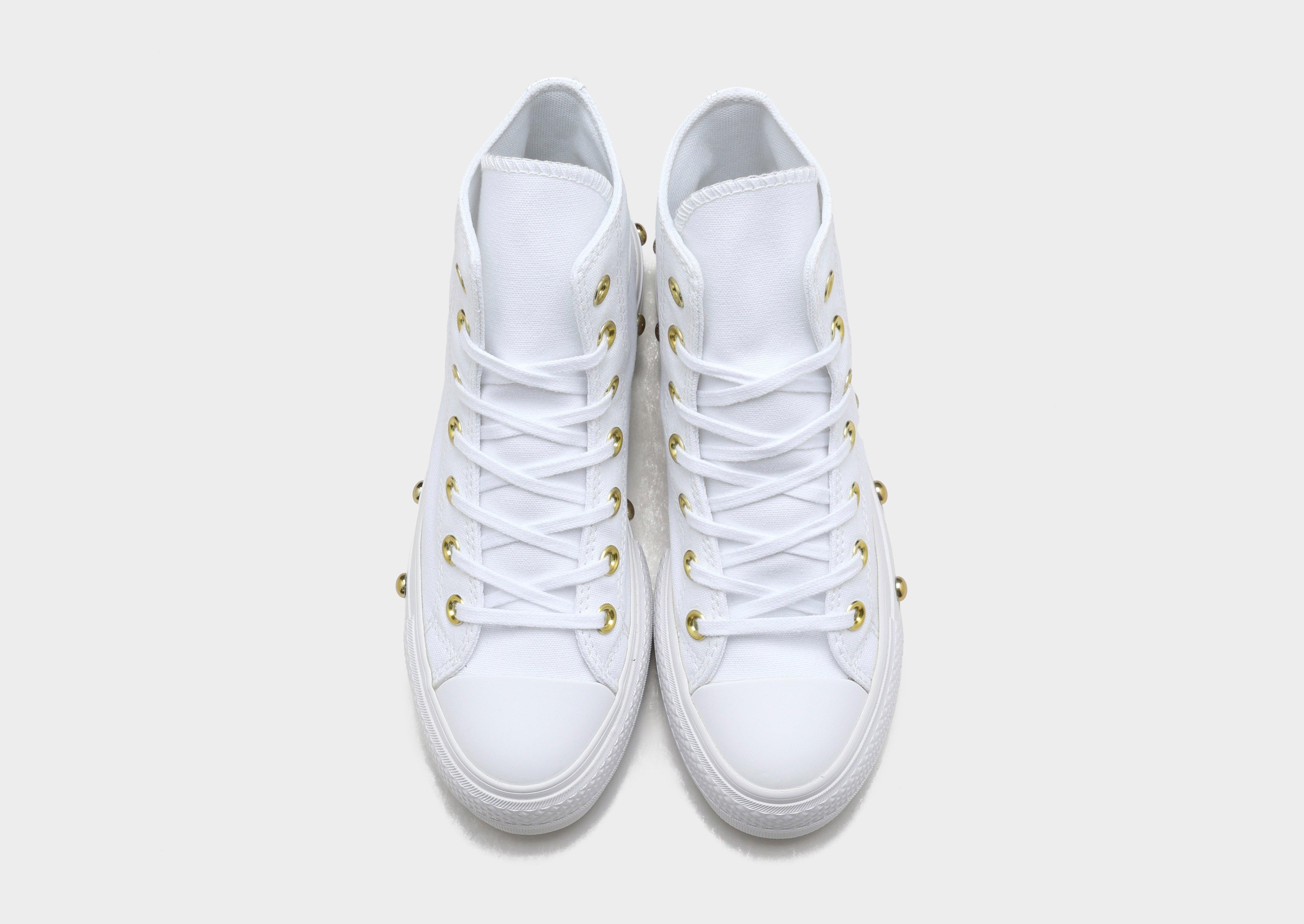 White and rose gold clearance platform converse