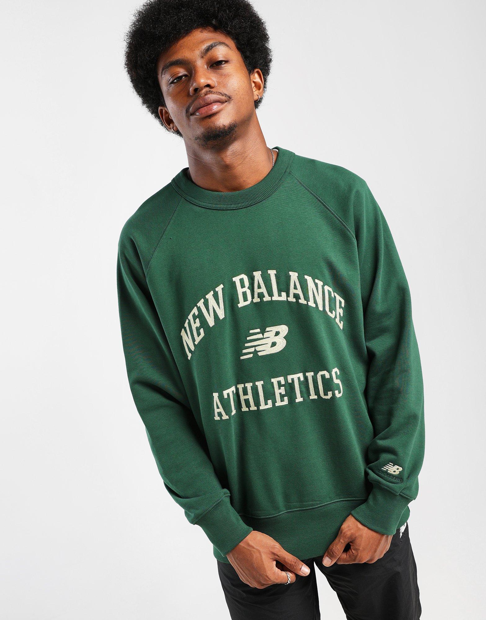 Green New Balance Athletics Varsity Sweatshirt - JD Sports Singapore