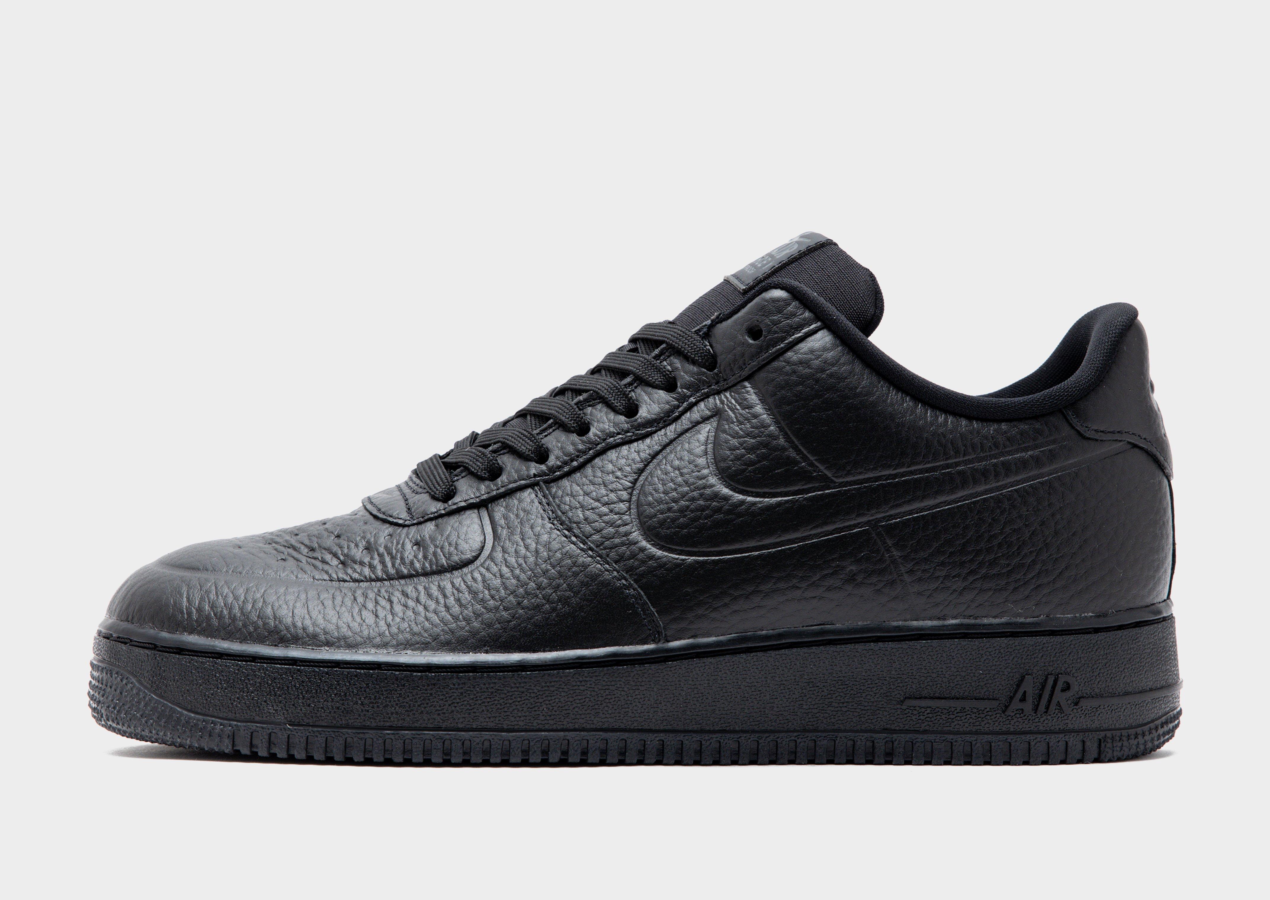 Nike air force store one black leather