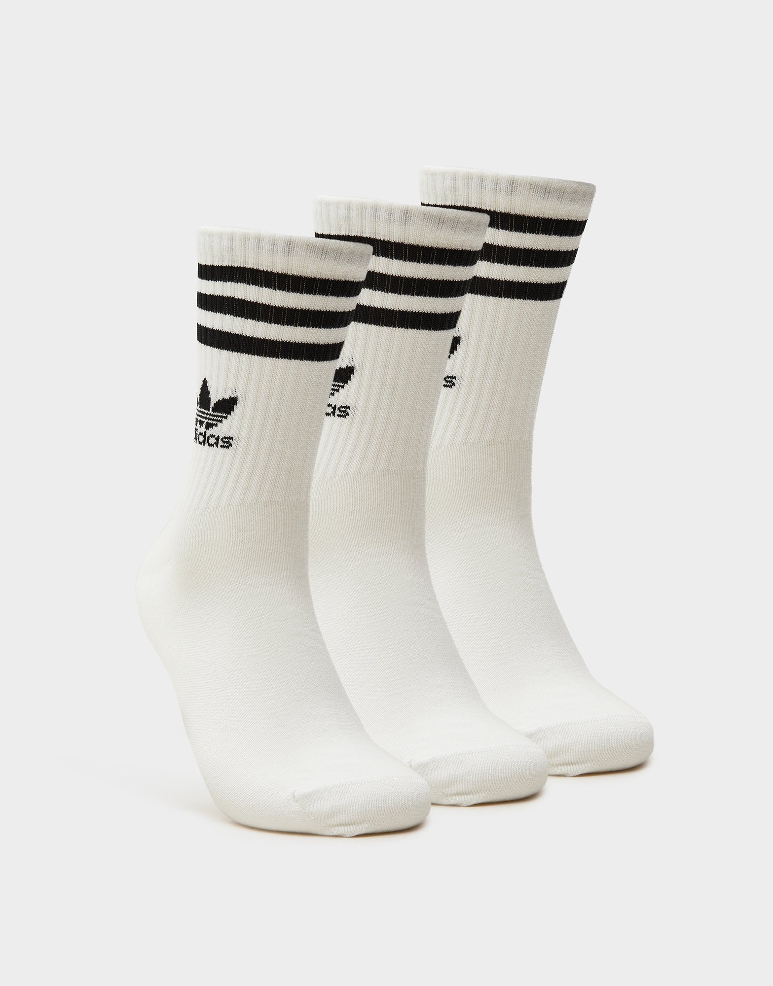 White adidas Originals Crew Socks 3 Pack - JD Sports