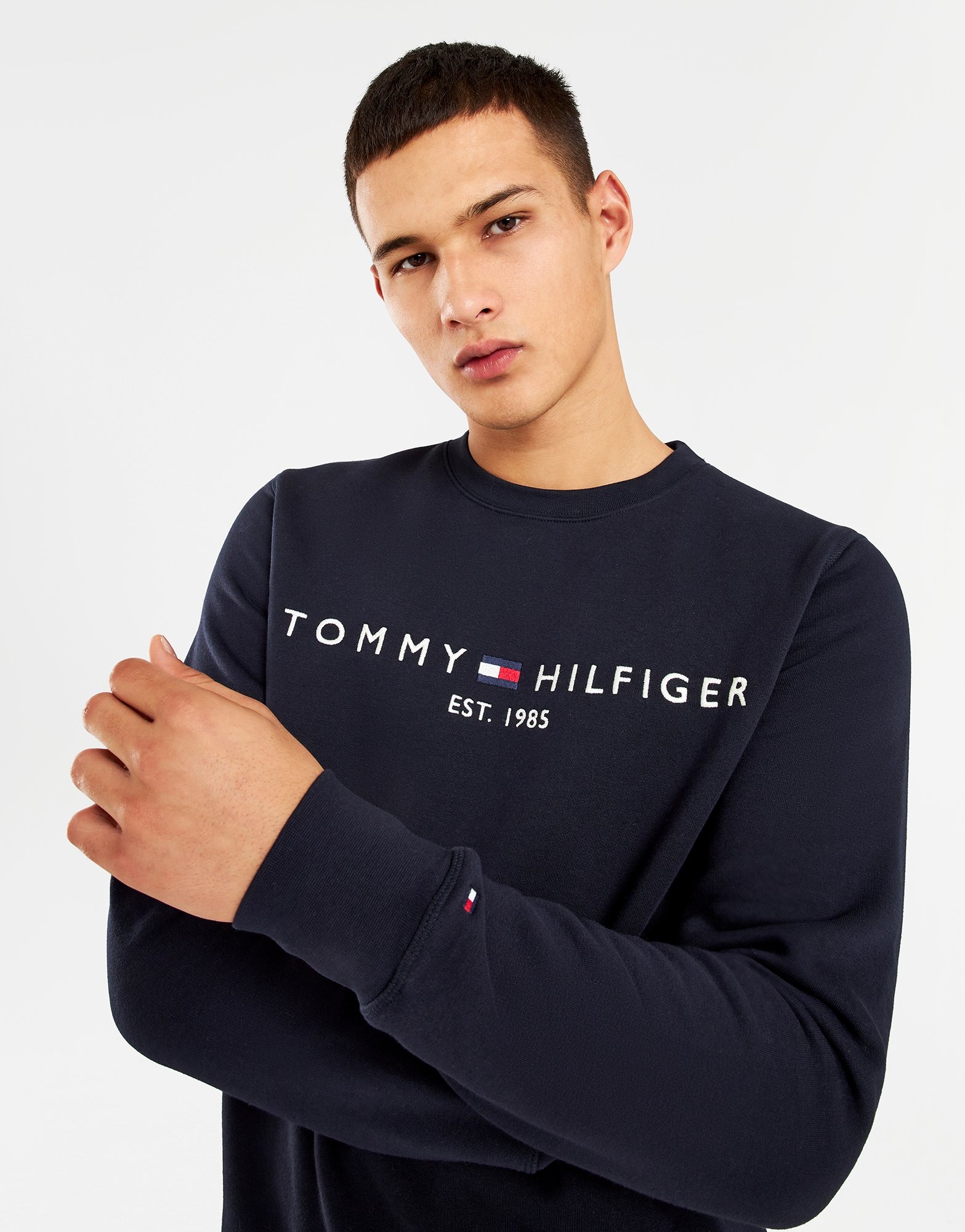 Blue Tommy Hilfiger Flex Fleece Sweatshirt - JD Sports NZ