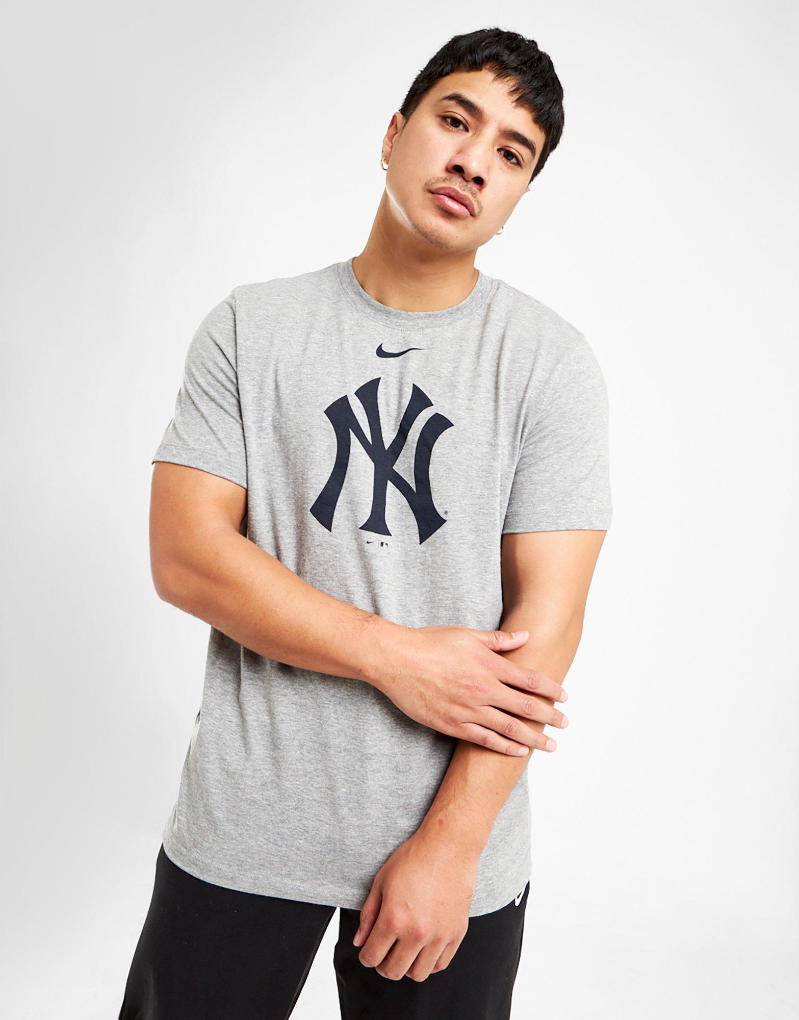 Grey Nike Mlb Dri-Fit Classic Logo New York Yankees T-Shirt