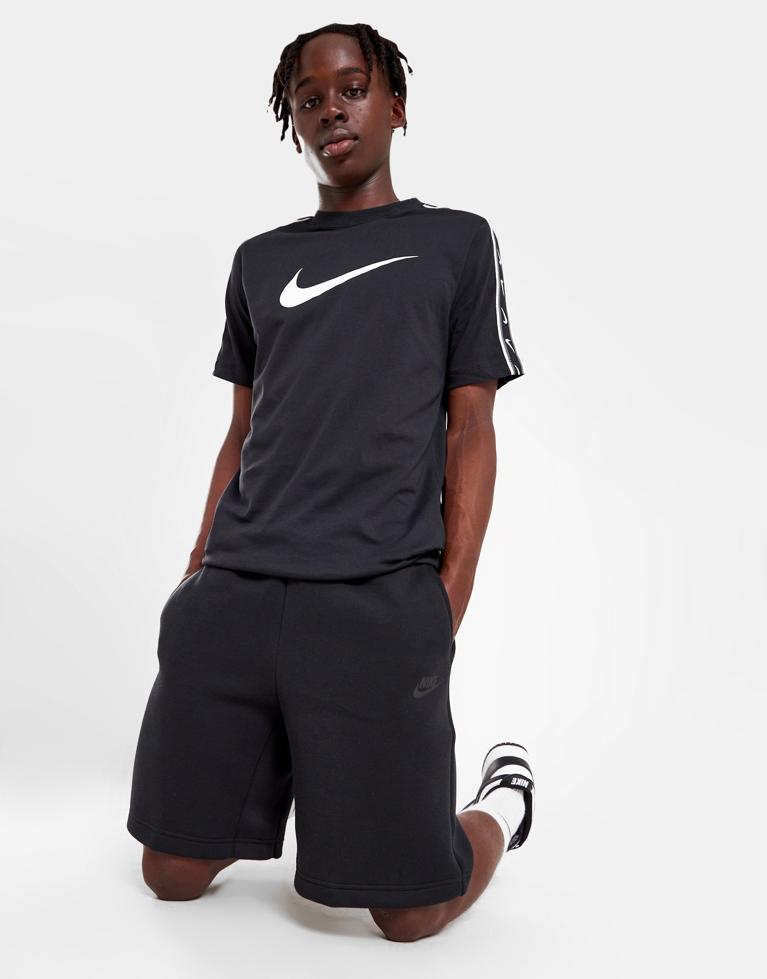 Black Nike Tech Fleece Shorts Junior s JD Sports