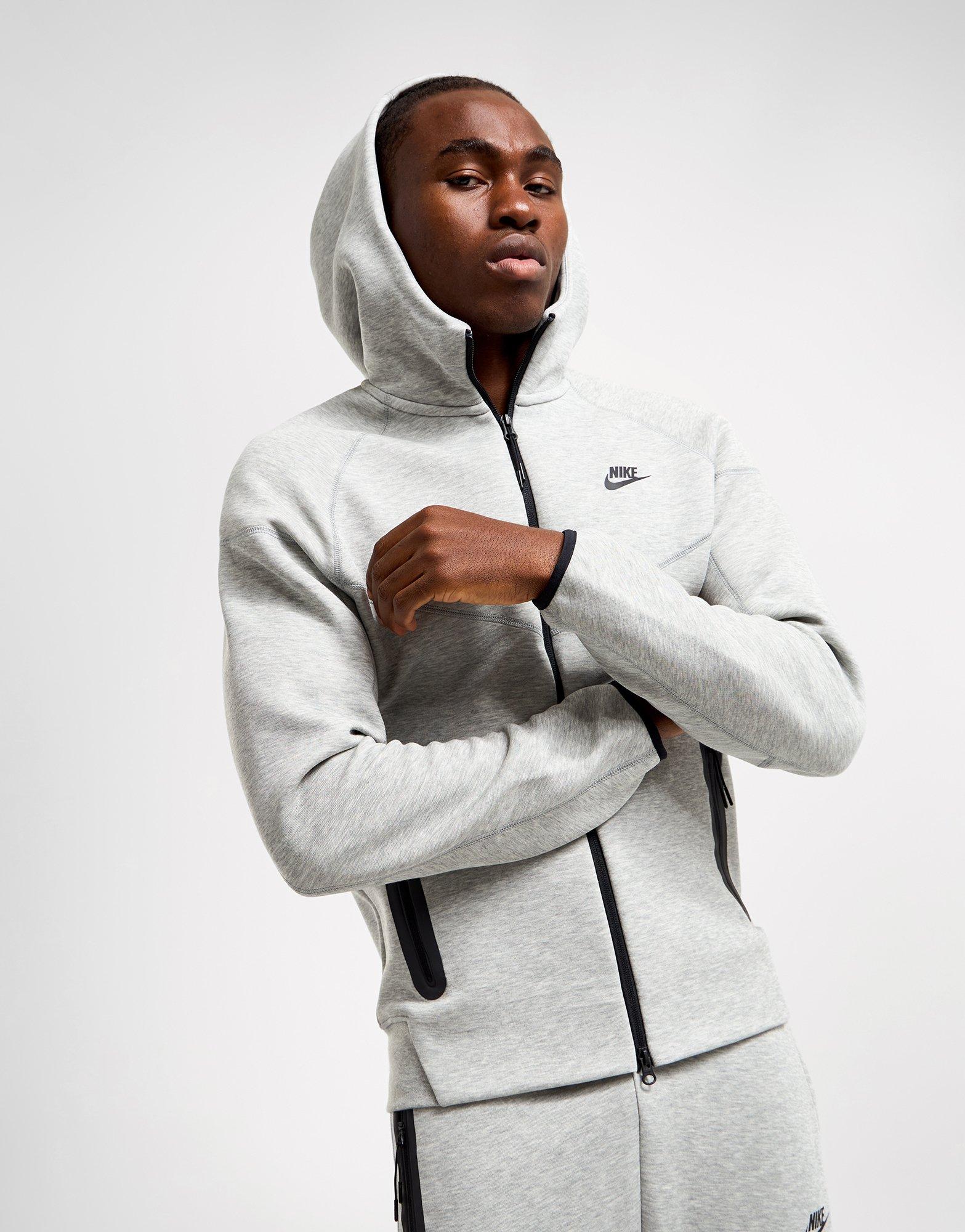 Grey Nike Tech Fleece Hoodie - JD Sports