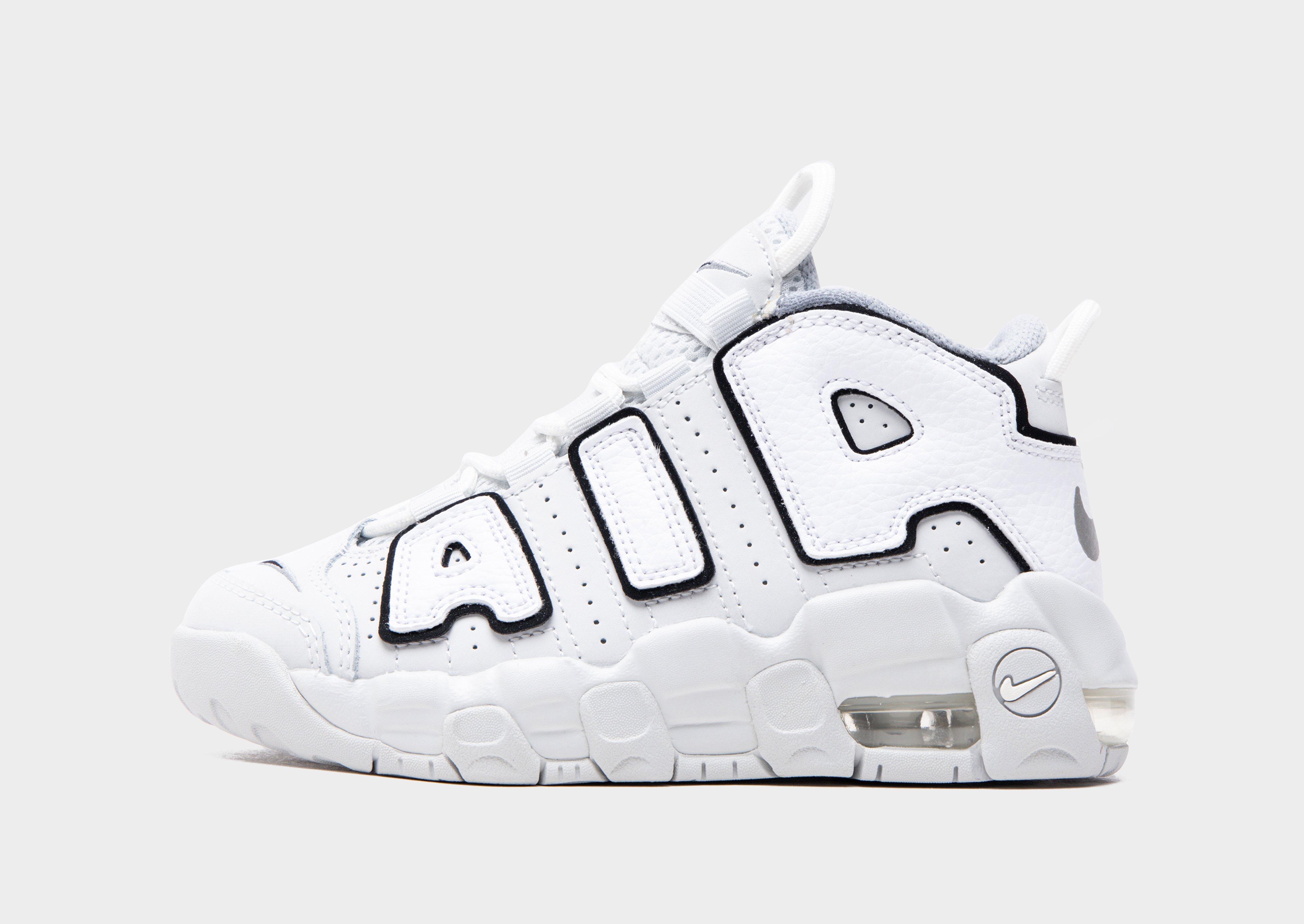 White Nike Air More Uptempo Children's - JD Sports NZ