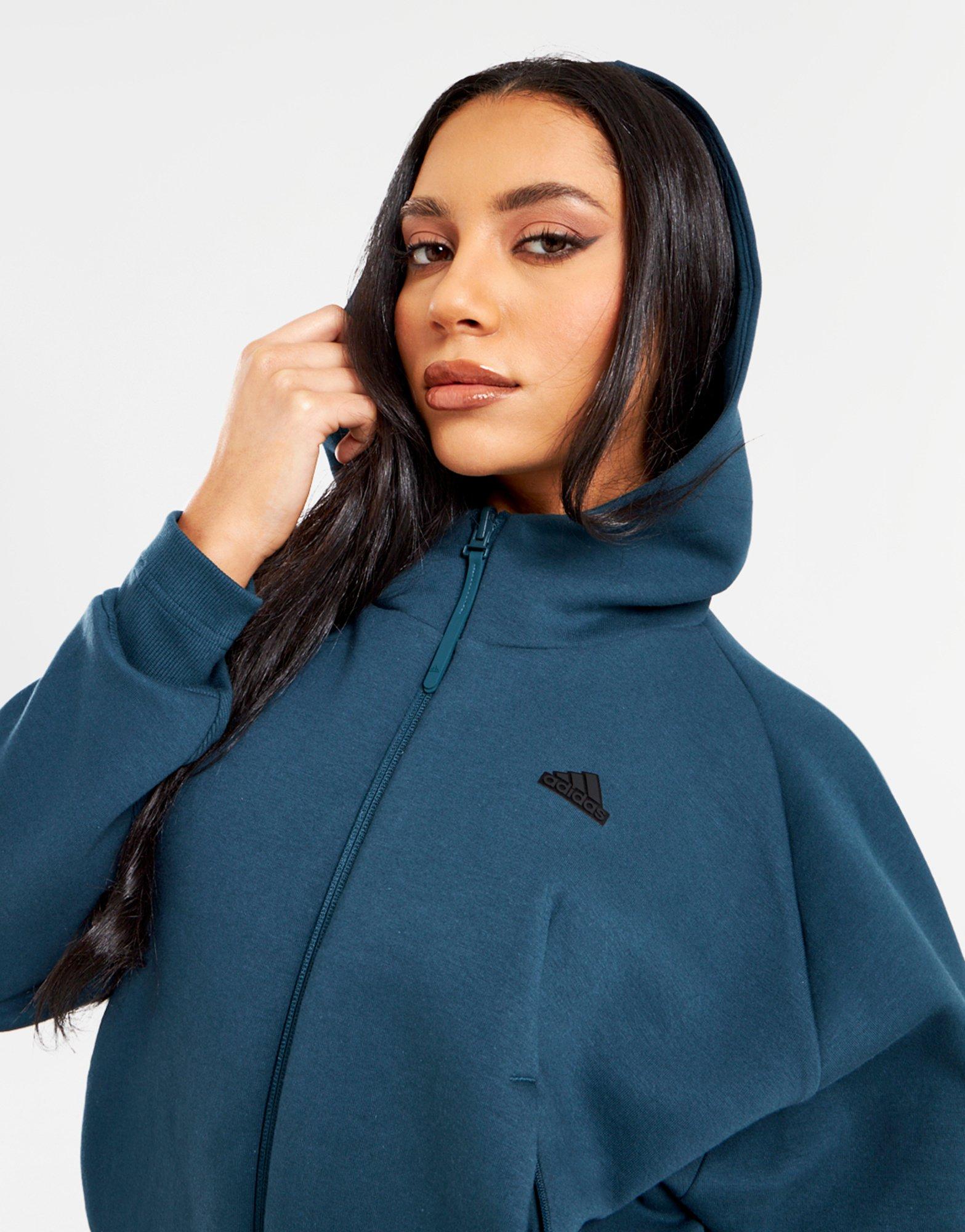 Turquoise adidas Z.N.E. Full Zip Hoodie - JD Sports