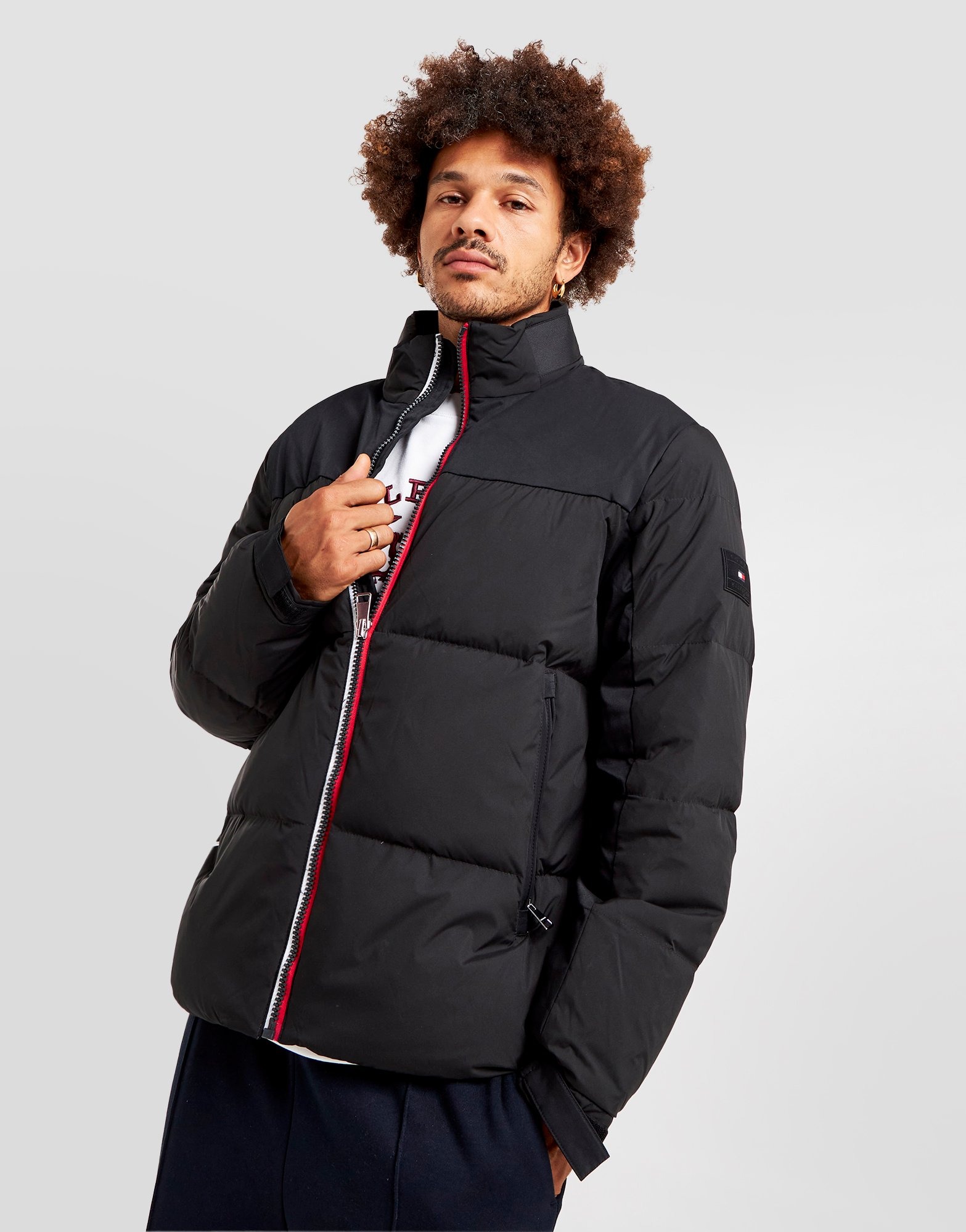 Black Tommy Hilfiger NY Padded Jacket - JD Sports NZ