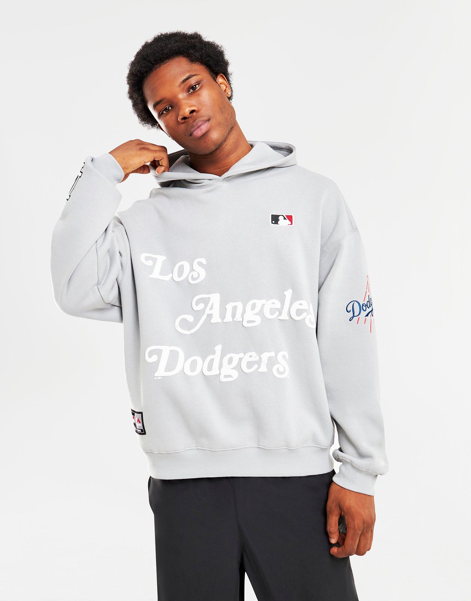 Los Angeles Dodgers LA Mitchell & Ness Scorer Fleece Crew Sweatshirt