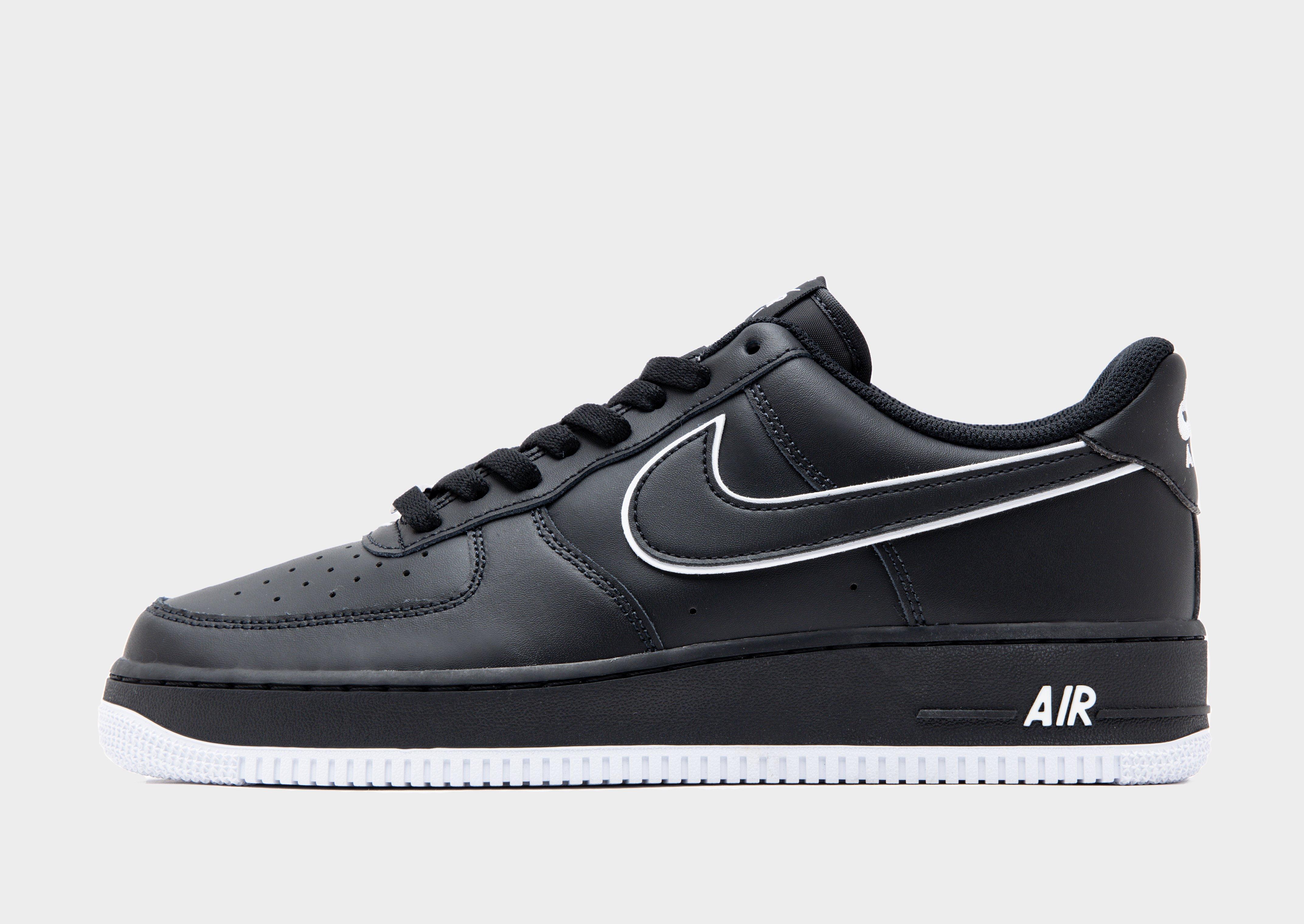 Nike air force 1 low best sale black swoosh