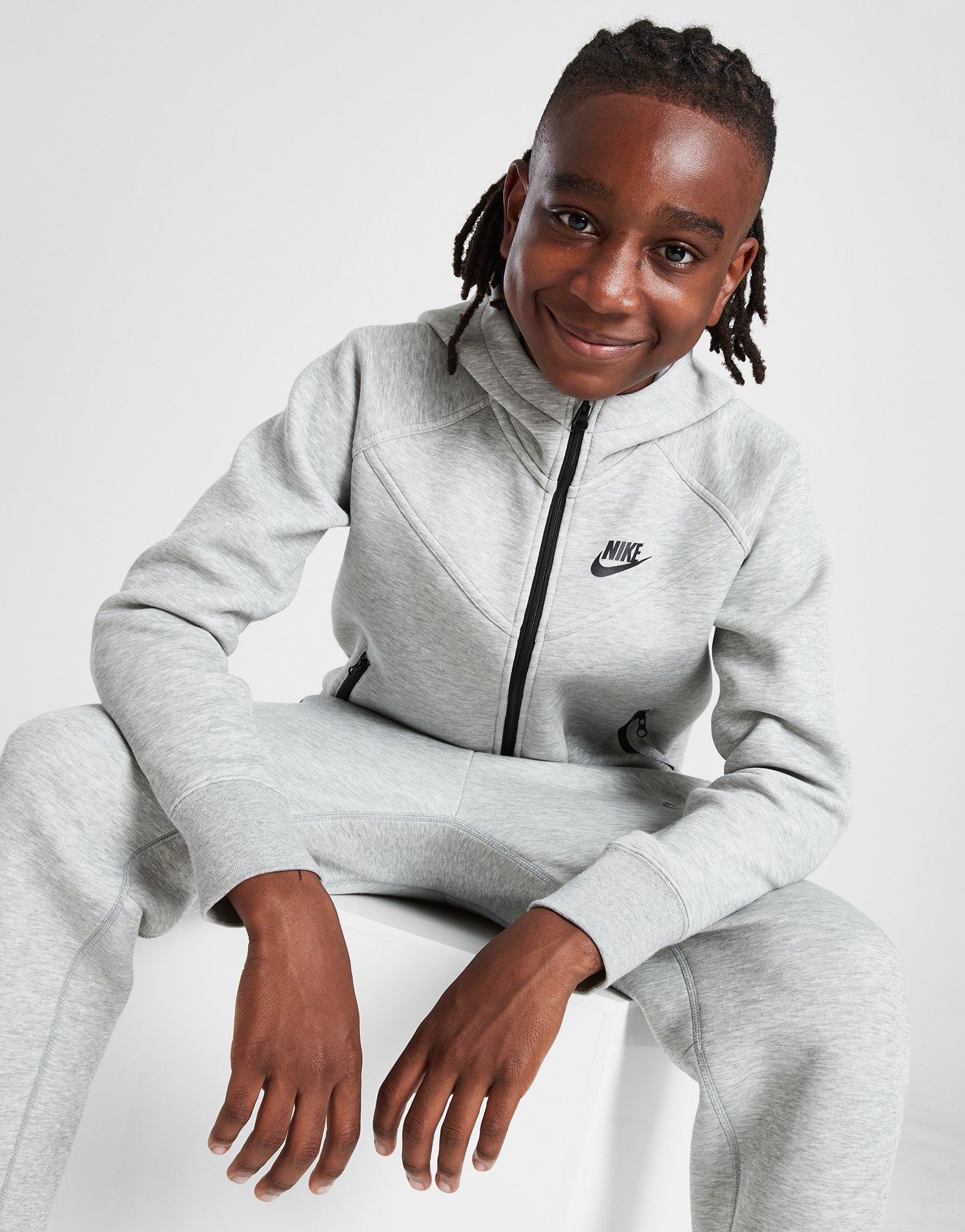 Grey Nike Tech Fleece Hoodie Junior's - JD Sports
