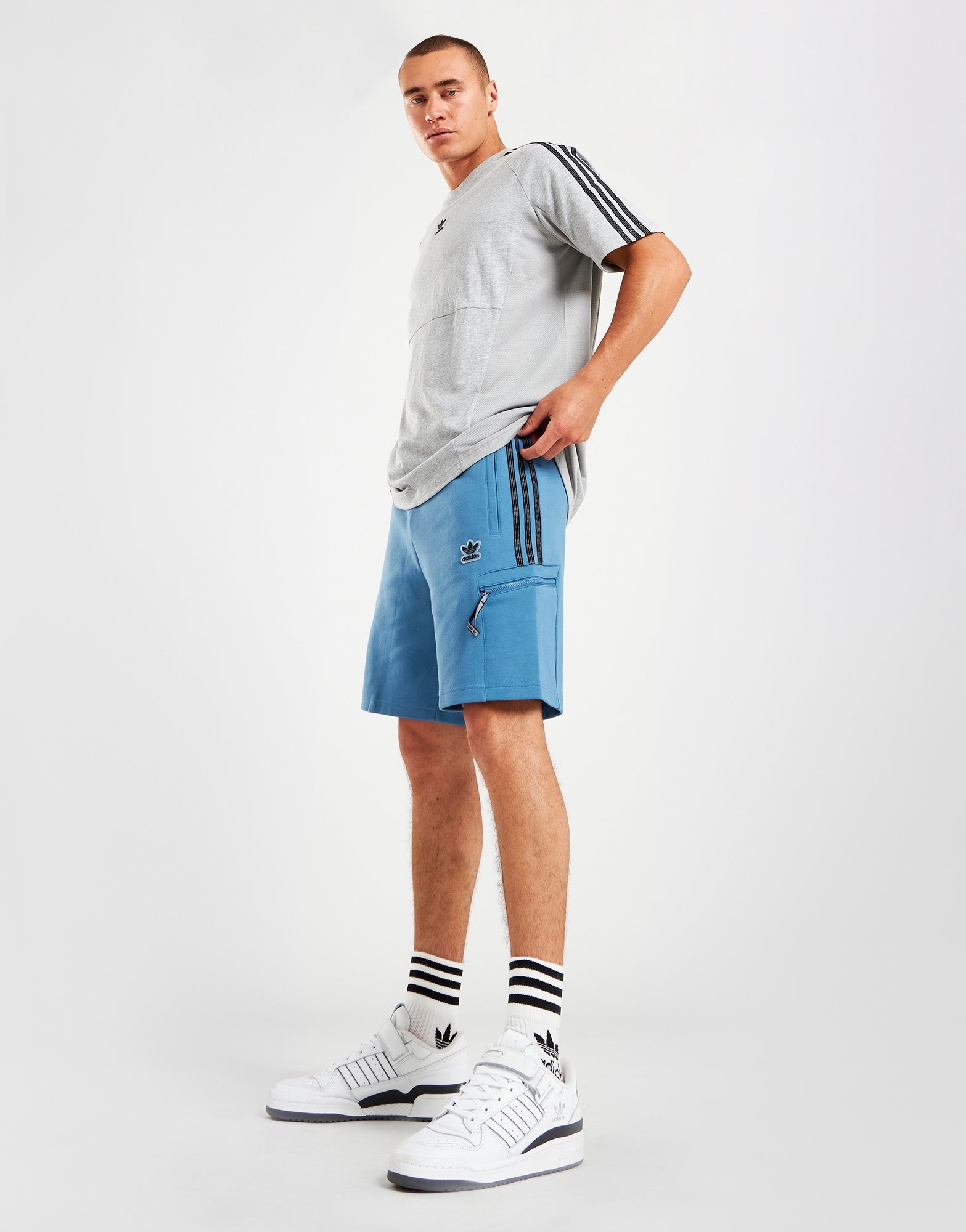 Baby blue adidas on sale shorts and shirt