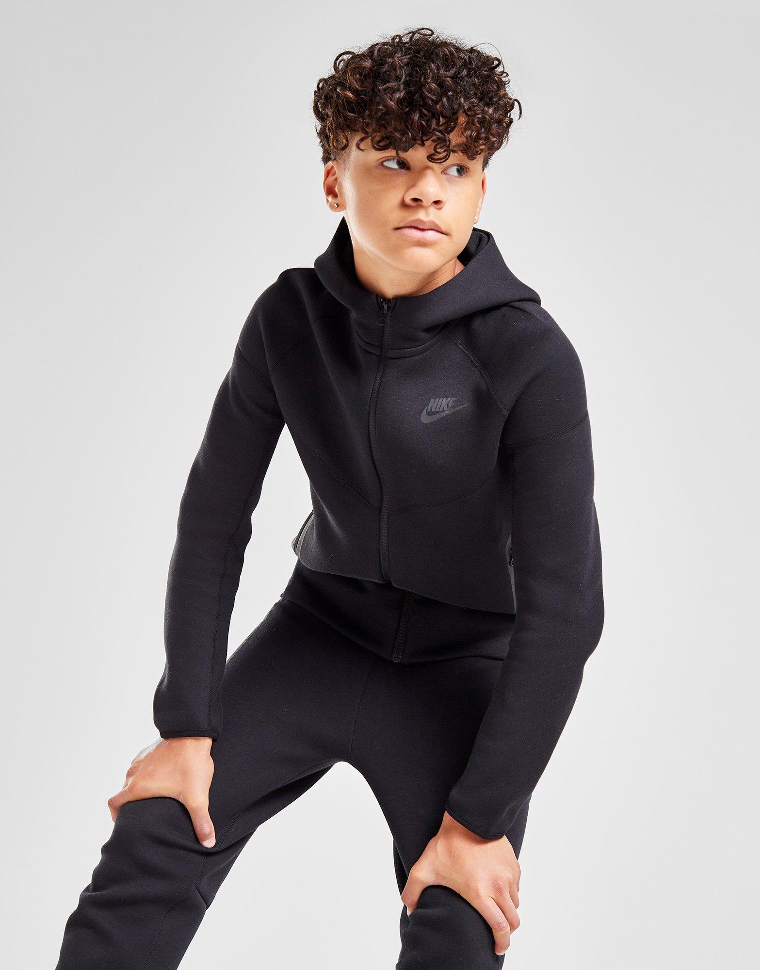 Nike tech fleece black on sale tracksuit