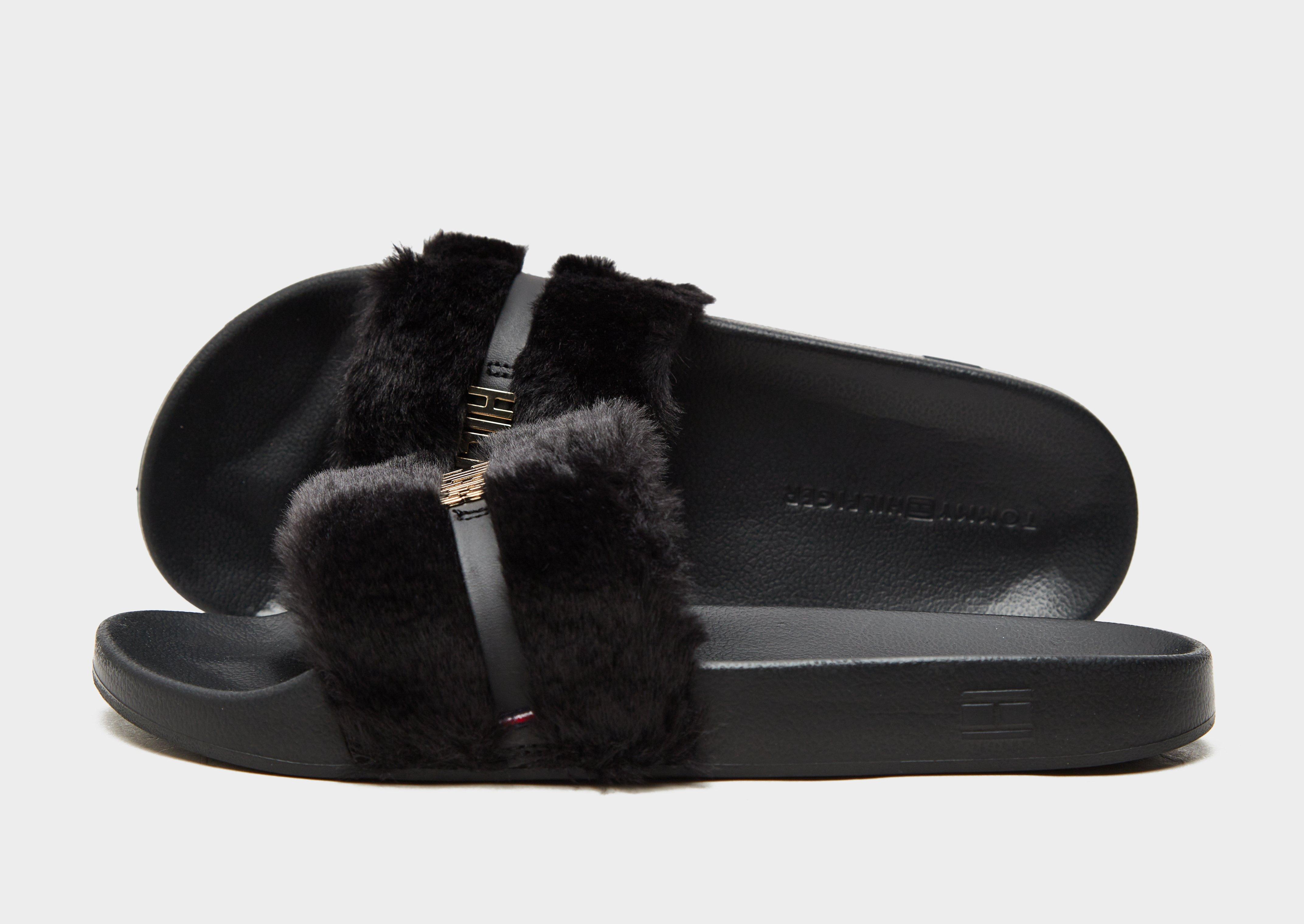 Tommy hilfiger on sale furry slides