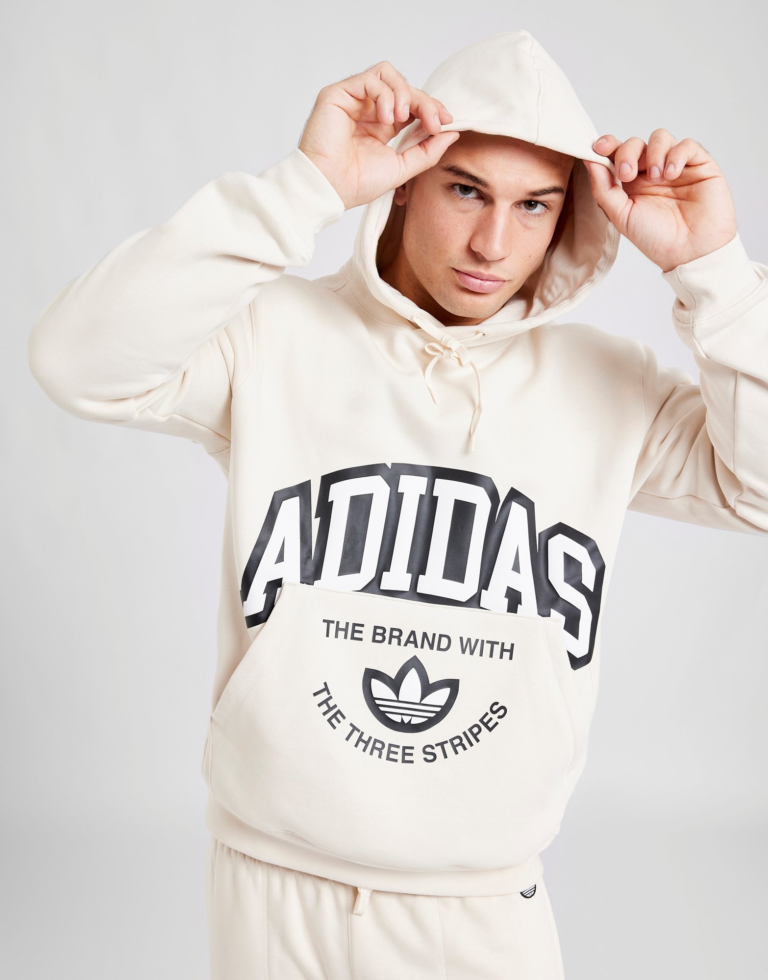 White adidas Originals Varsity Hoodie JD Sports