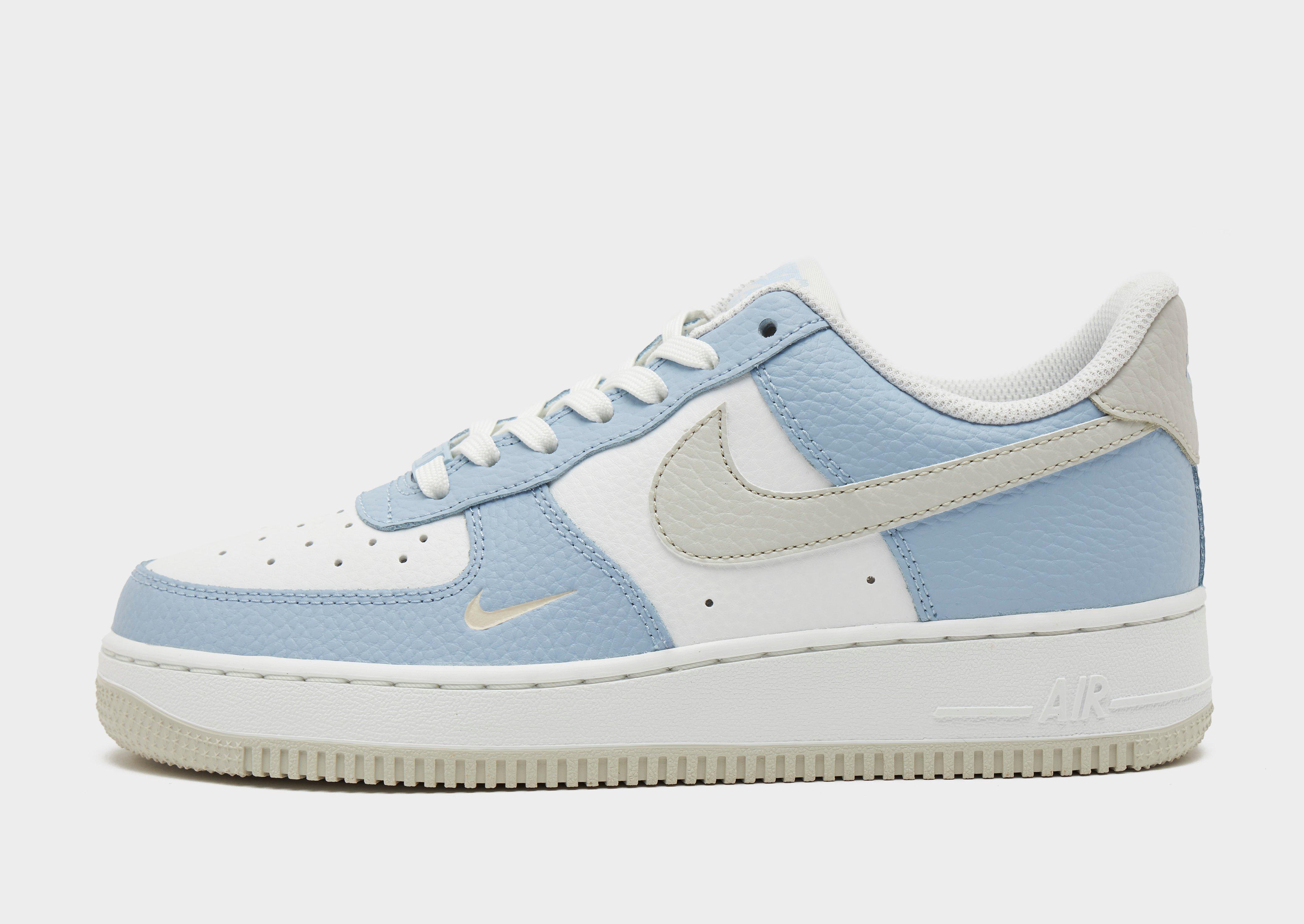 Air force 1 blue swoosh women's sale