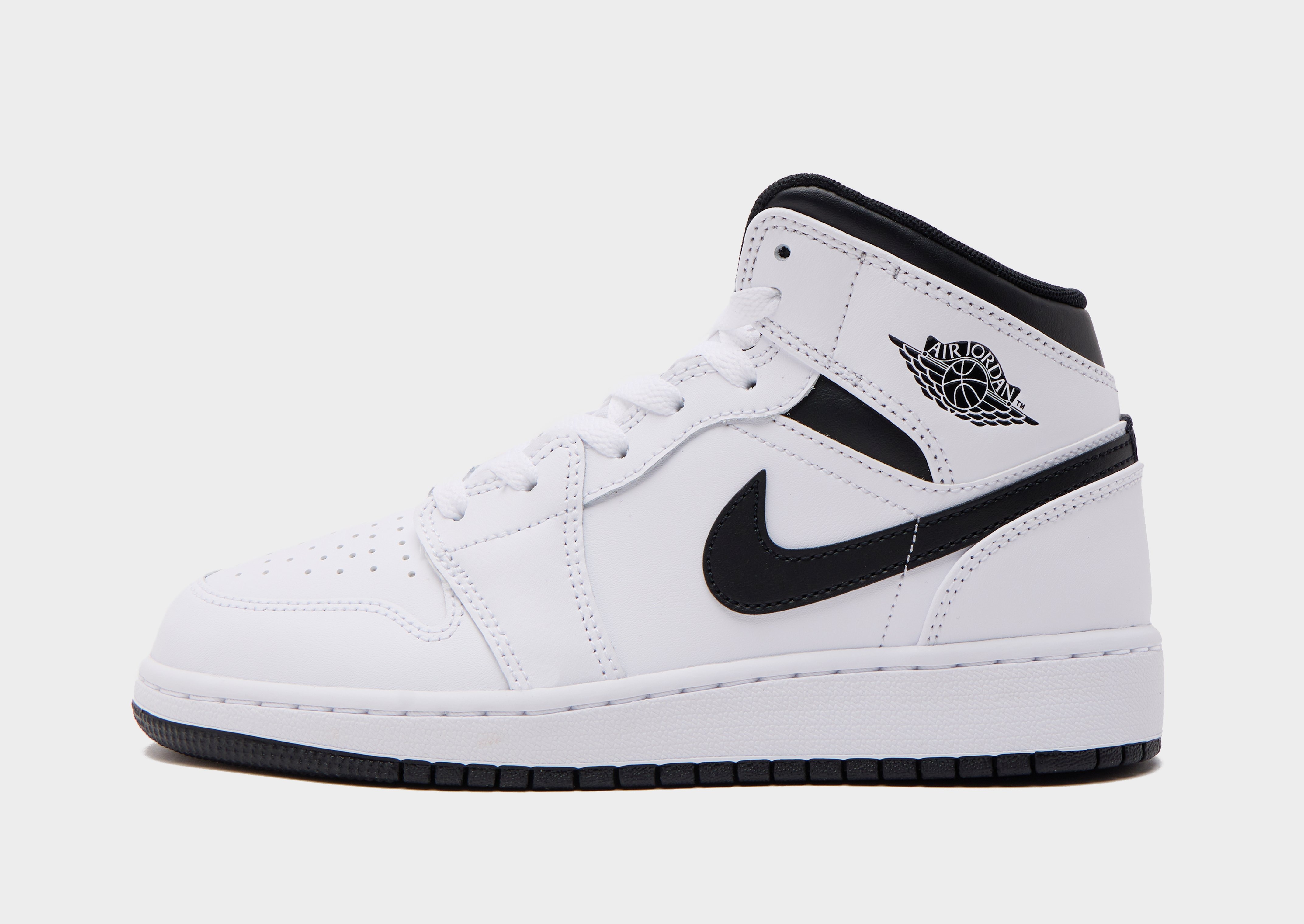 White Jordan Air 1 Mid Junior's - JD Sports NZ