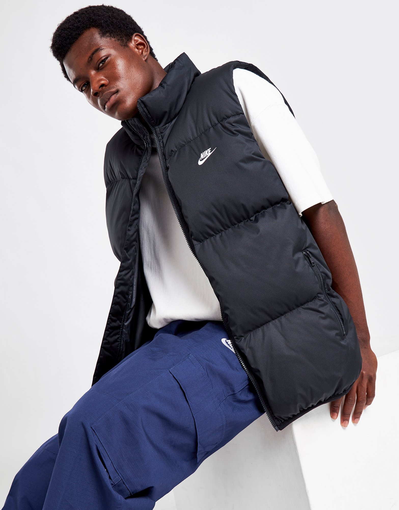 Black Nike Club PrimaLoft Puffer Vest - JD Sports NZ