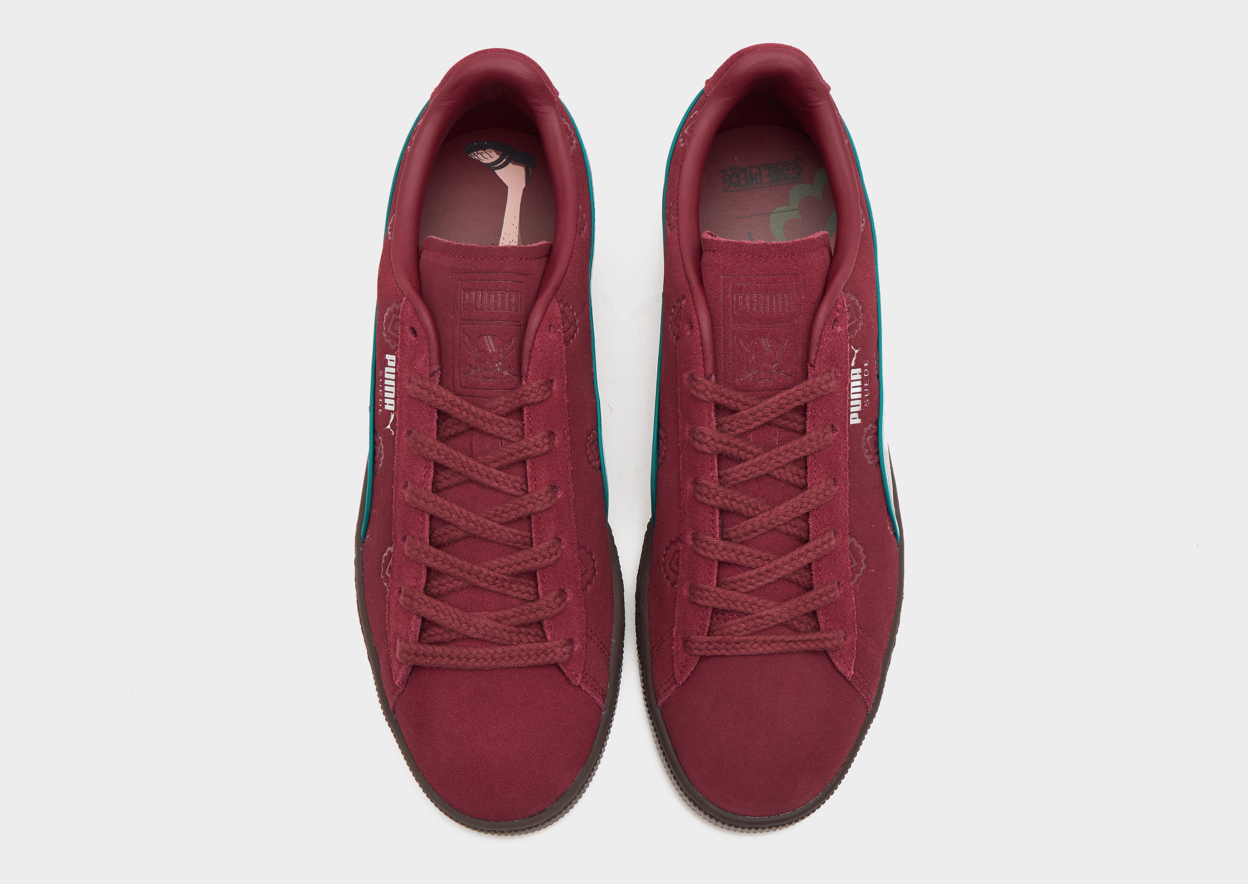 Red PUMA Suede x One Piece Shanks JD Sports