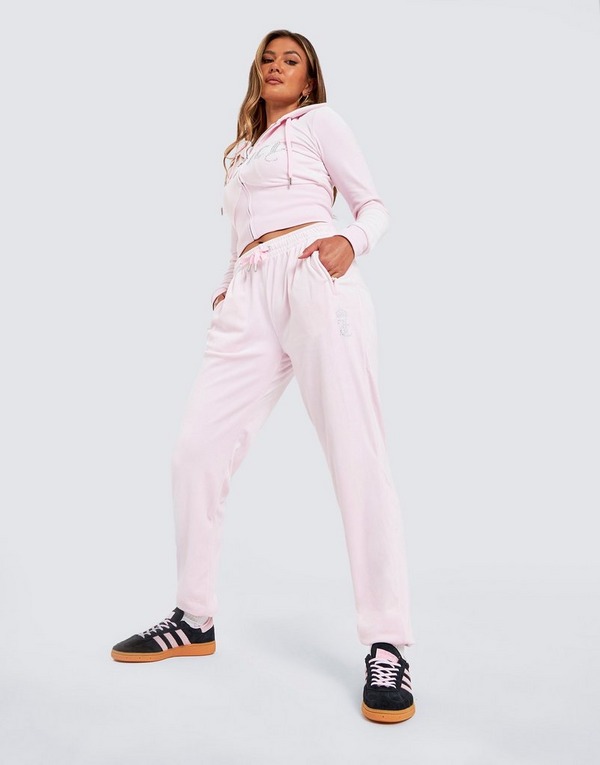 Pink JUICY COUTURE Velour Track Pants - JD Sports