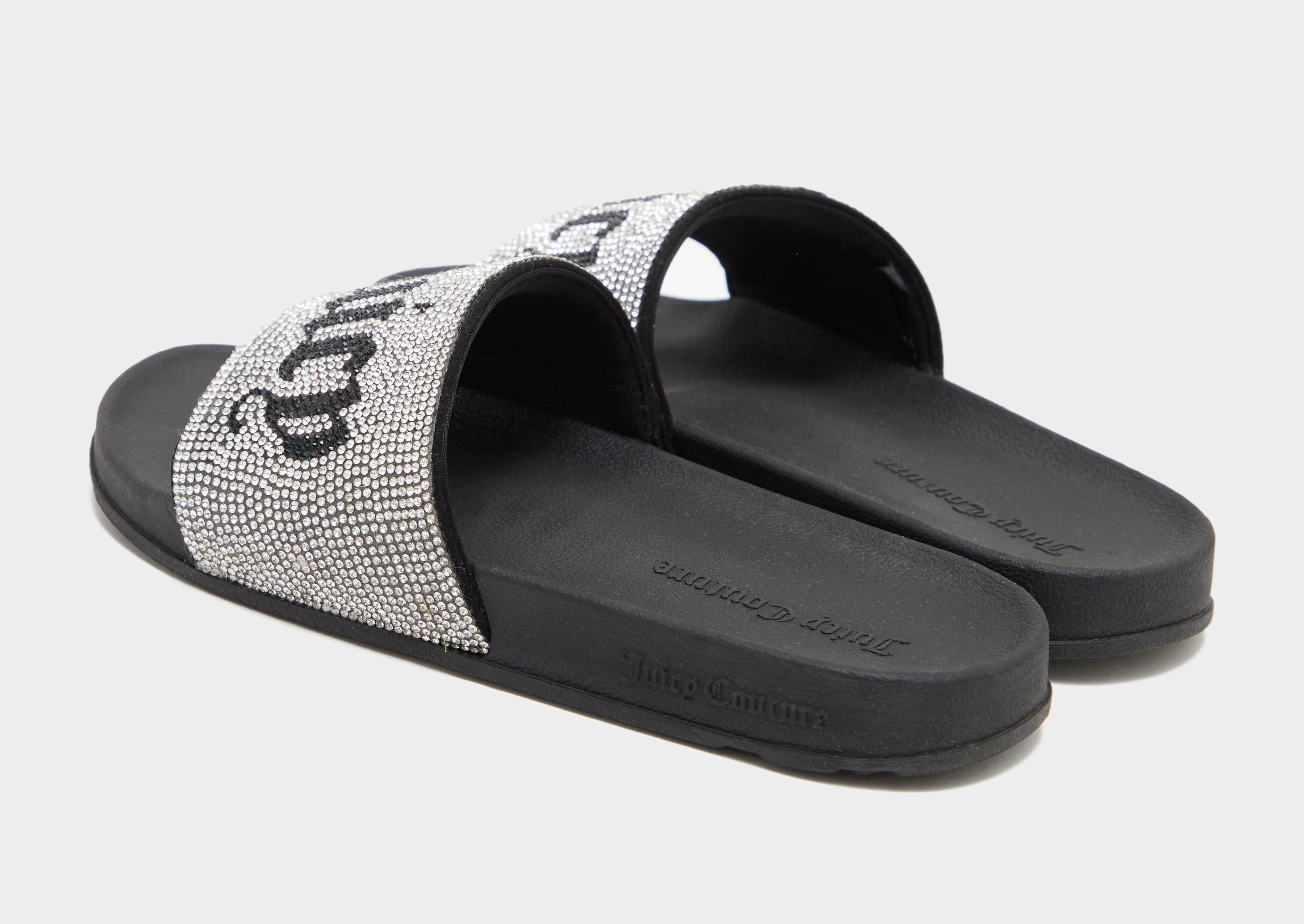 【Juicy Couture】DIAMANTE SLIDE ロゴ ラインストーン サンダル Juicy Couture DONNA DIAMANTE SLIDE - Pool slides - black