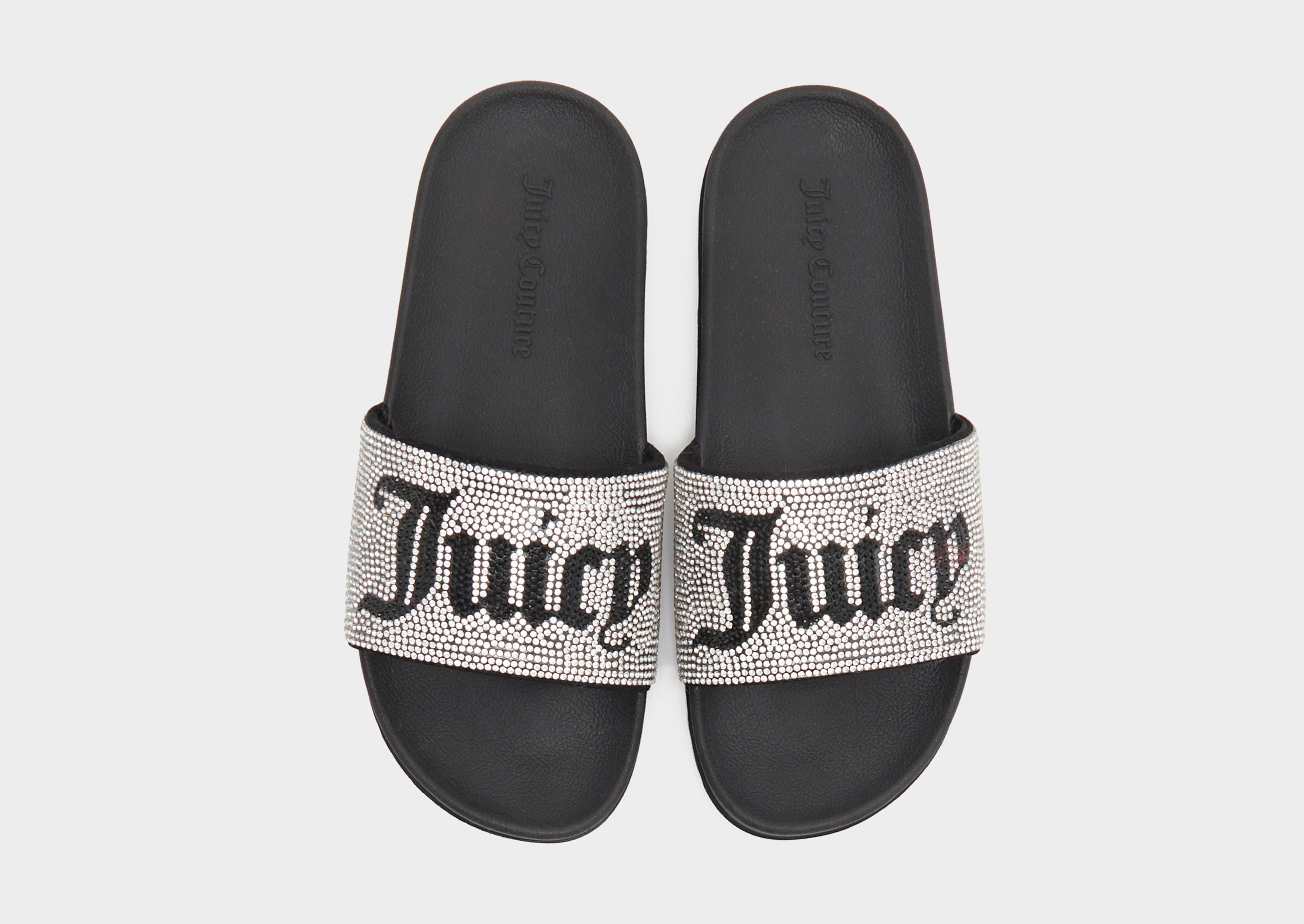 Black JUICY COUTURE Diamante Slides Women's - JD Sports