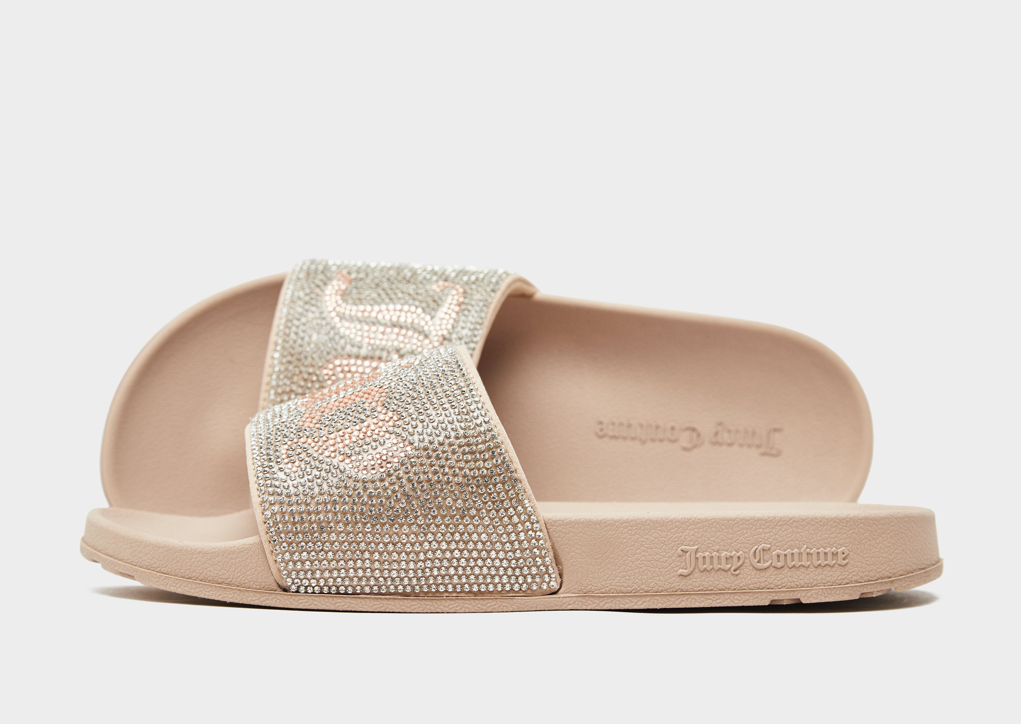 Brown JUICY COUTURE Diamante Slides Women's - JD Sports