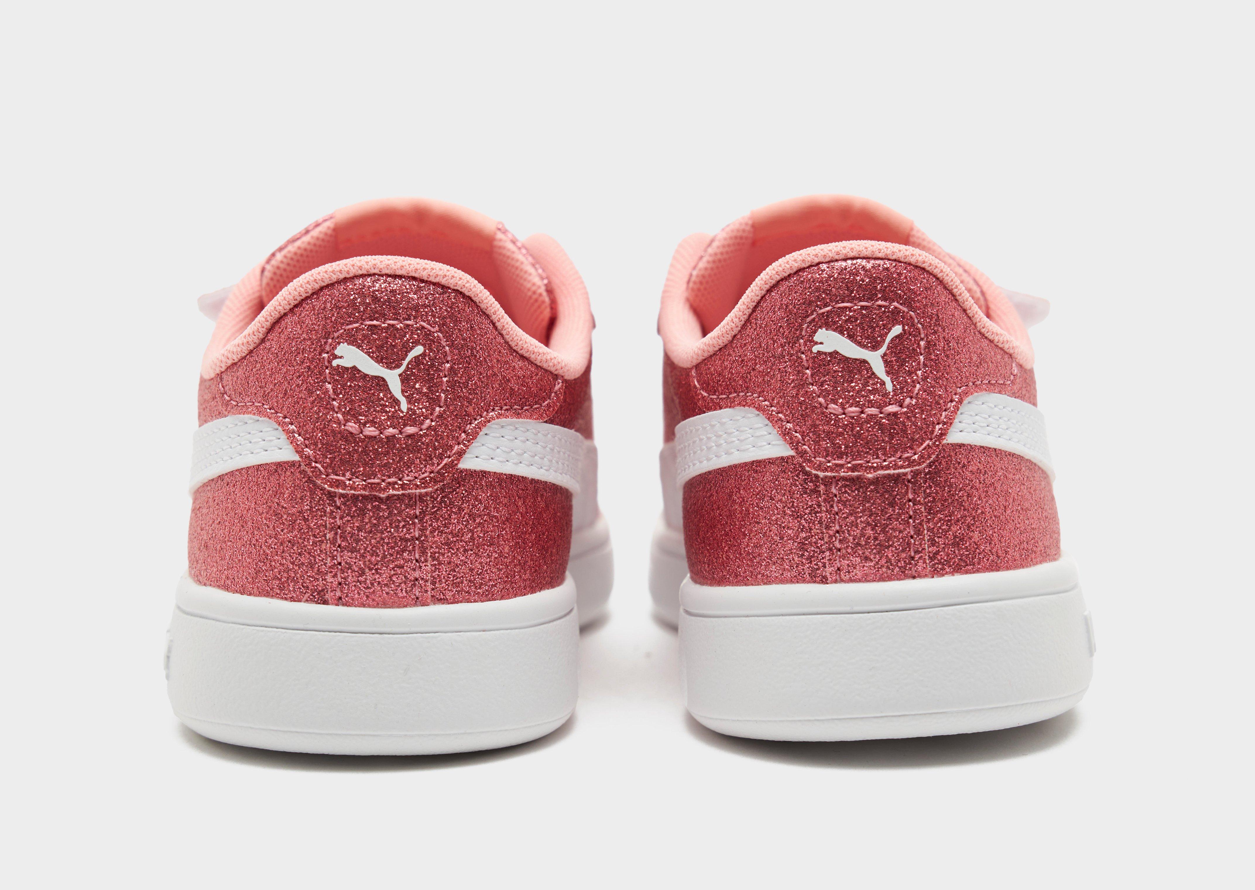 Pink PUMA Smash Glitz Children s JD Sports