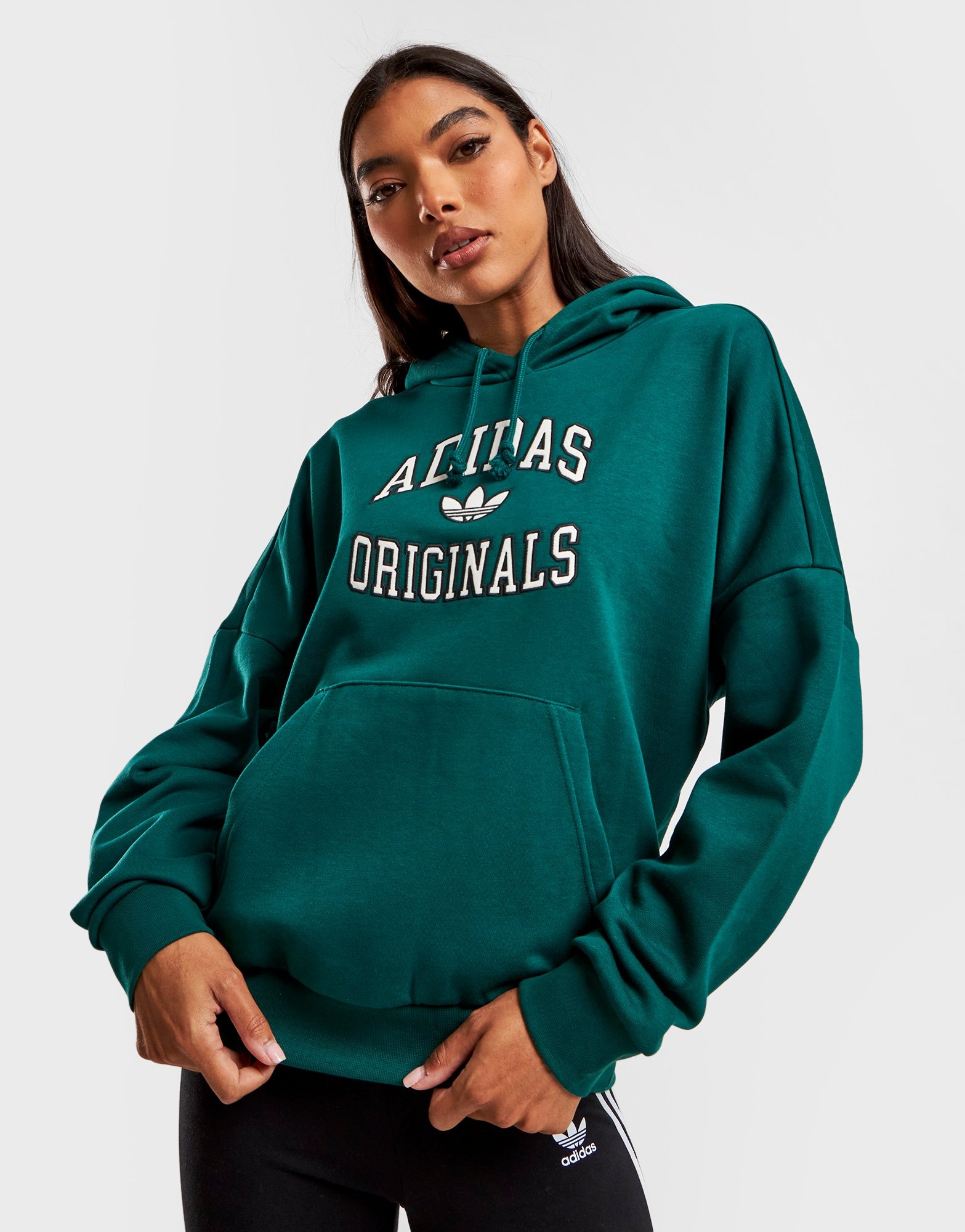 Green adidas Originals Varsity Hoodie - JD Sports