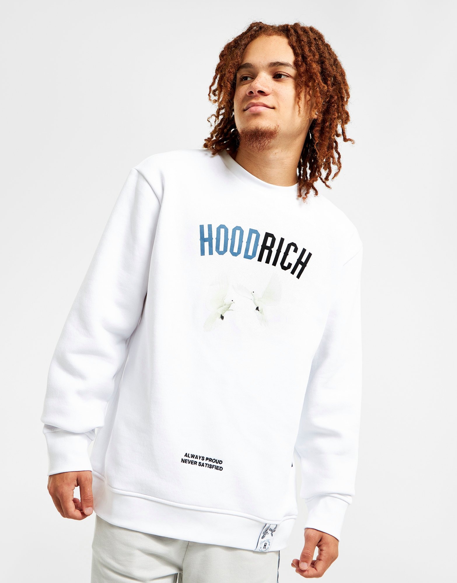 White Hoodrich Flight Sweatshirt - JD Sports