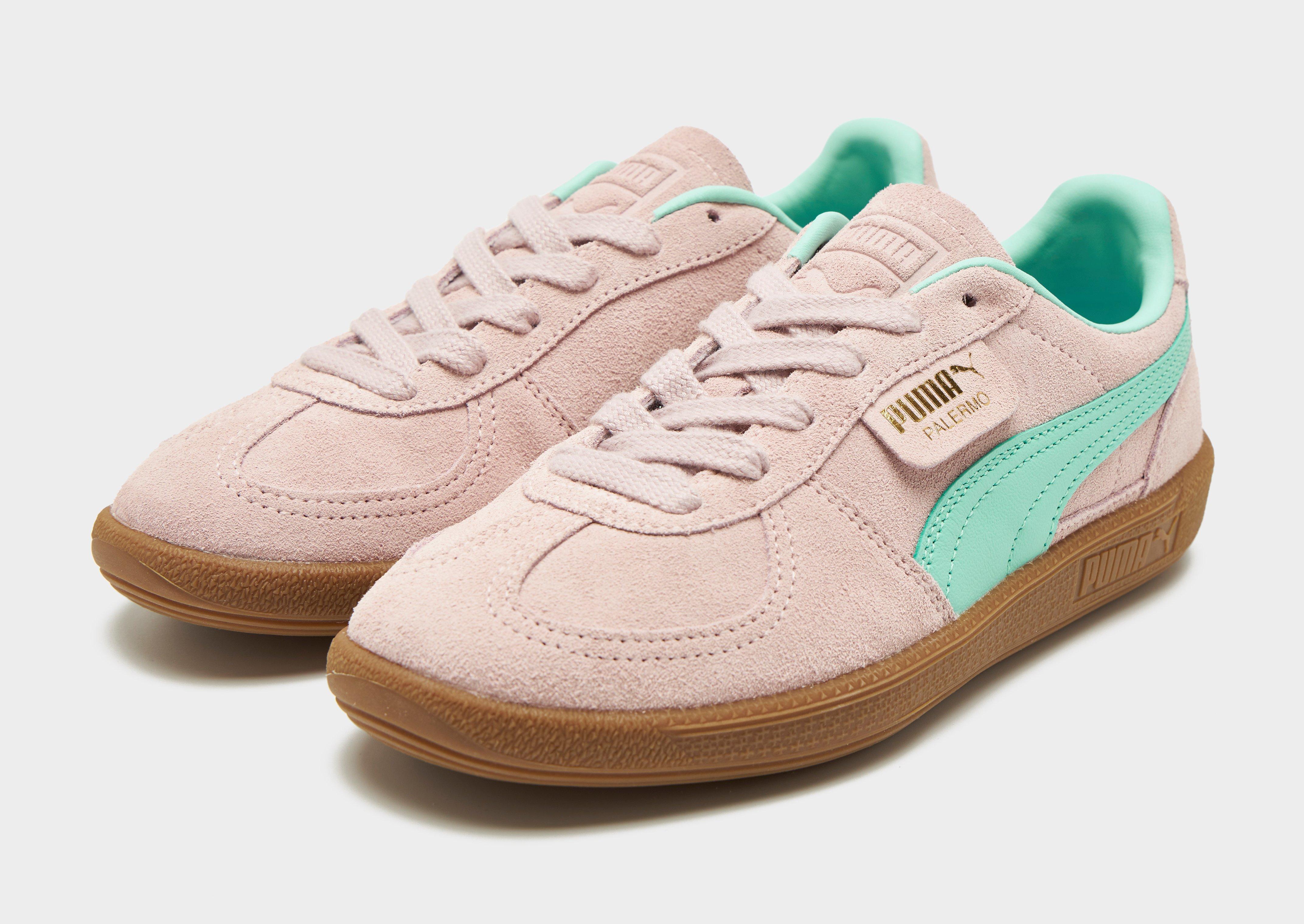 Puma suede blue pink best sale