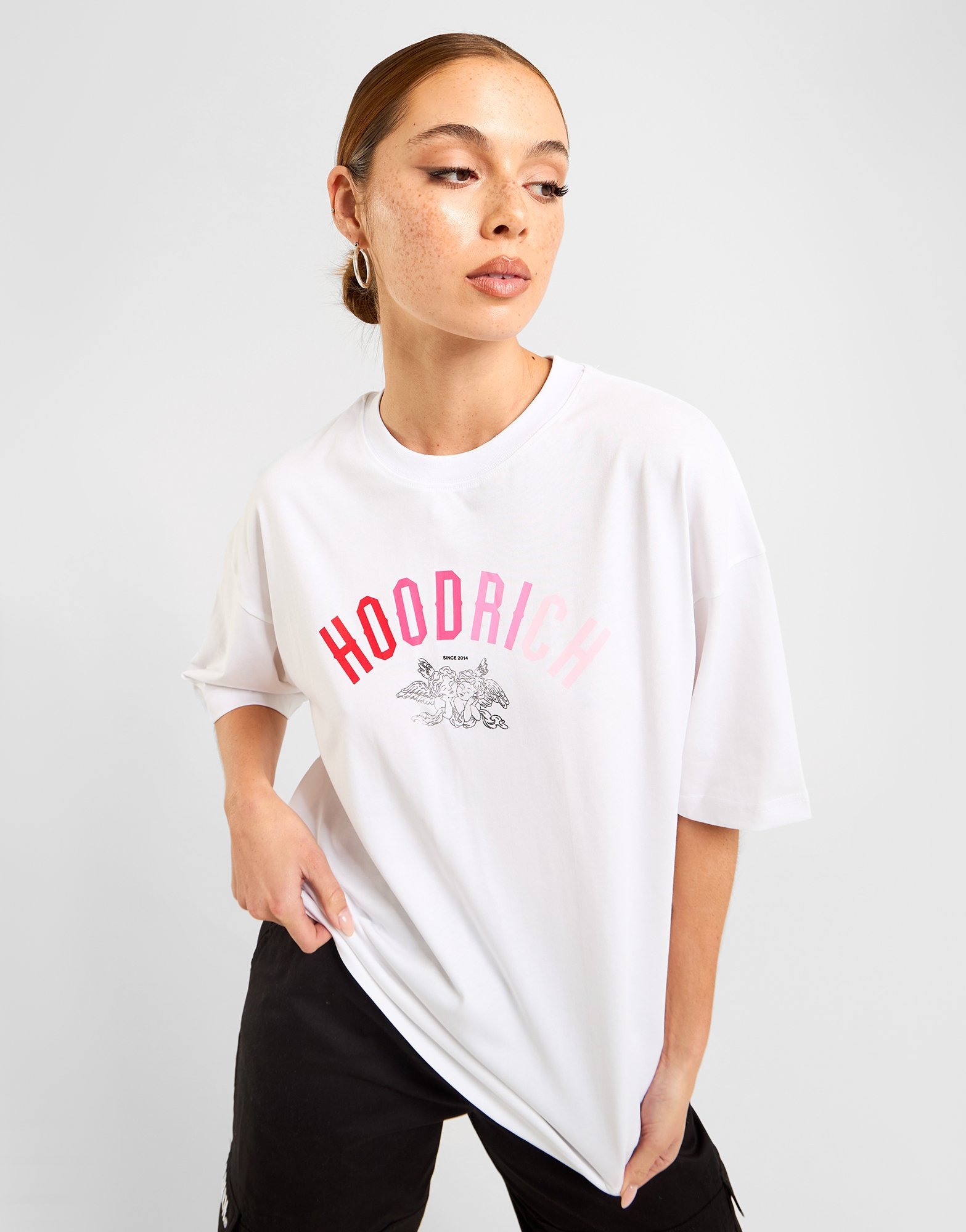 White Hoodrich Aura Oversized T-Shirt - JD Sports