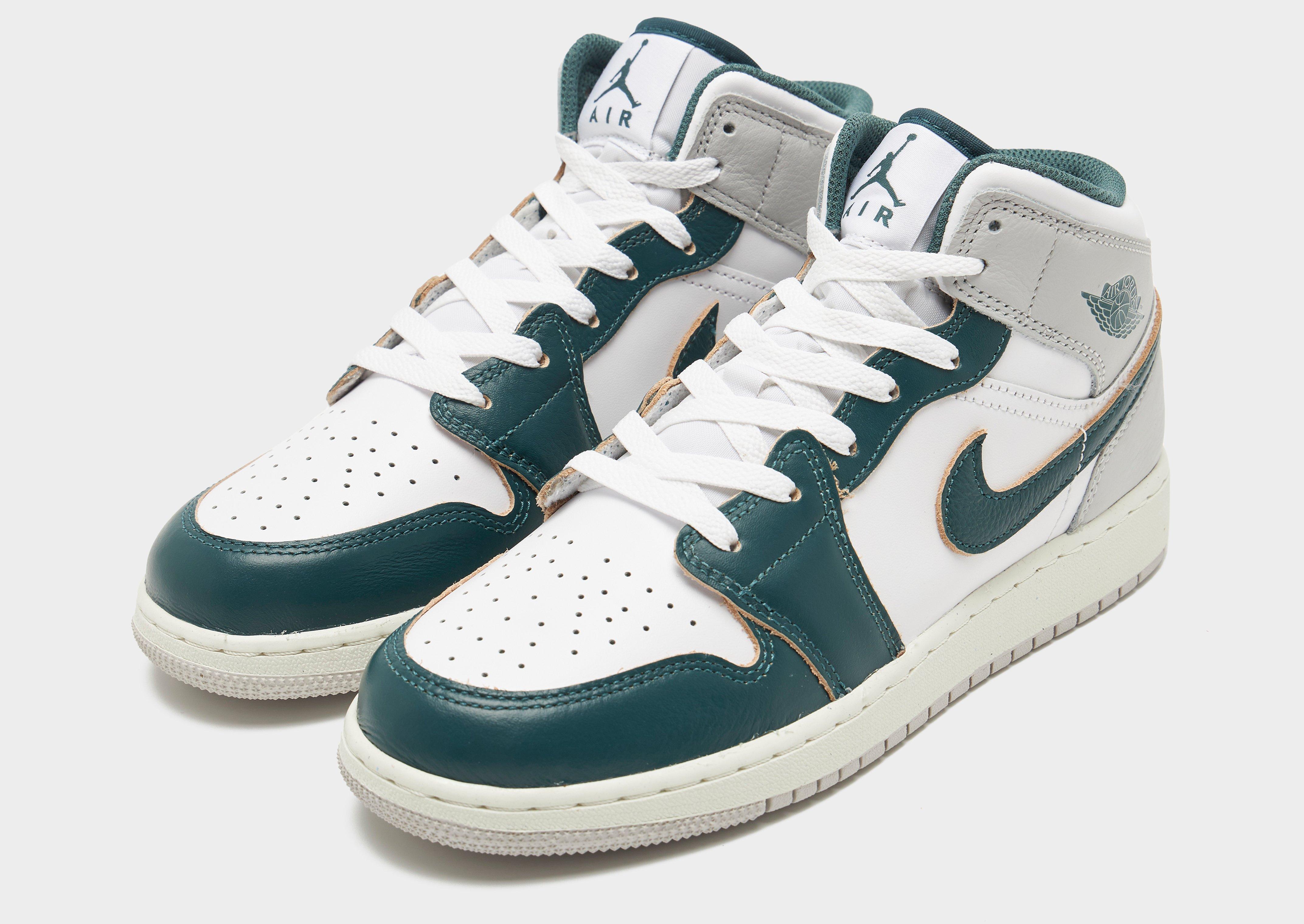 Jordan Aj 1 Mid Se Bg Wht/o'grn/sail
