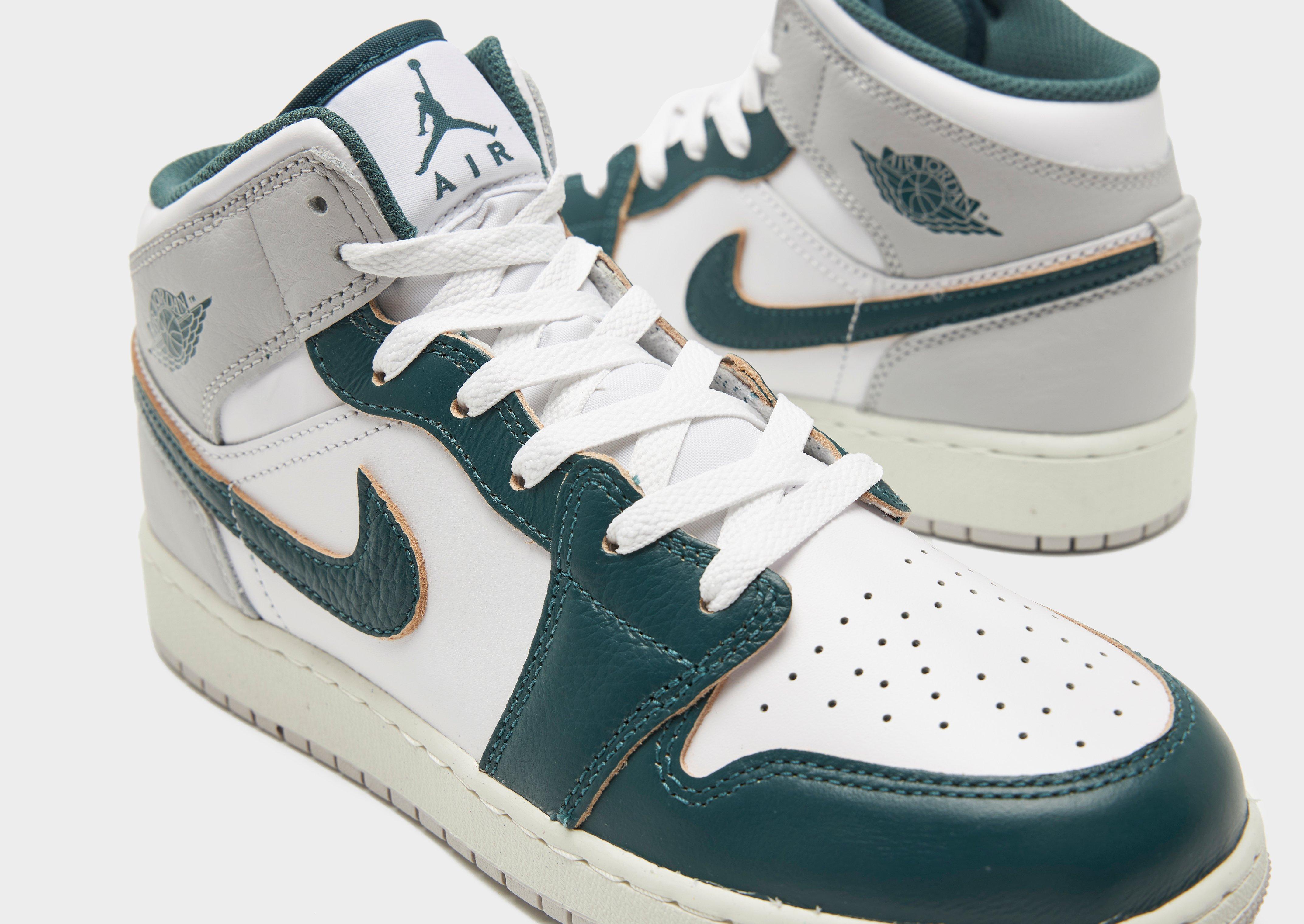 Jordan Aj 1 Mid Se Bg Wht/o'grn/sail